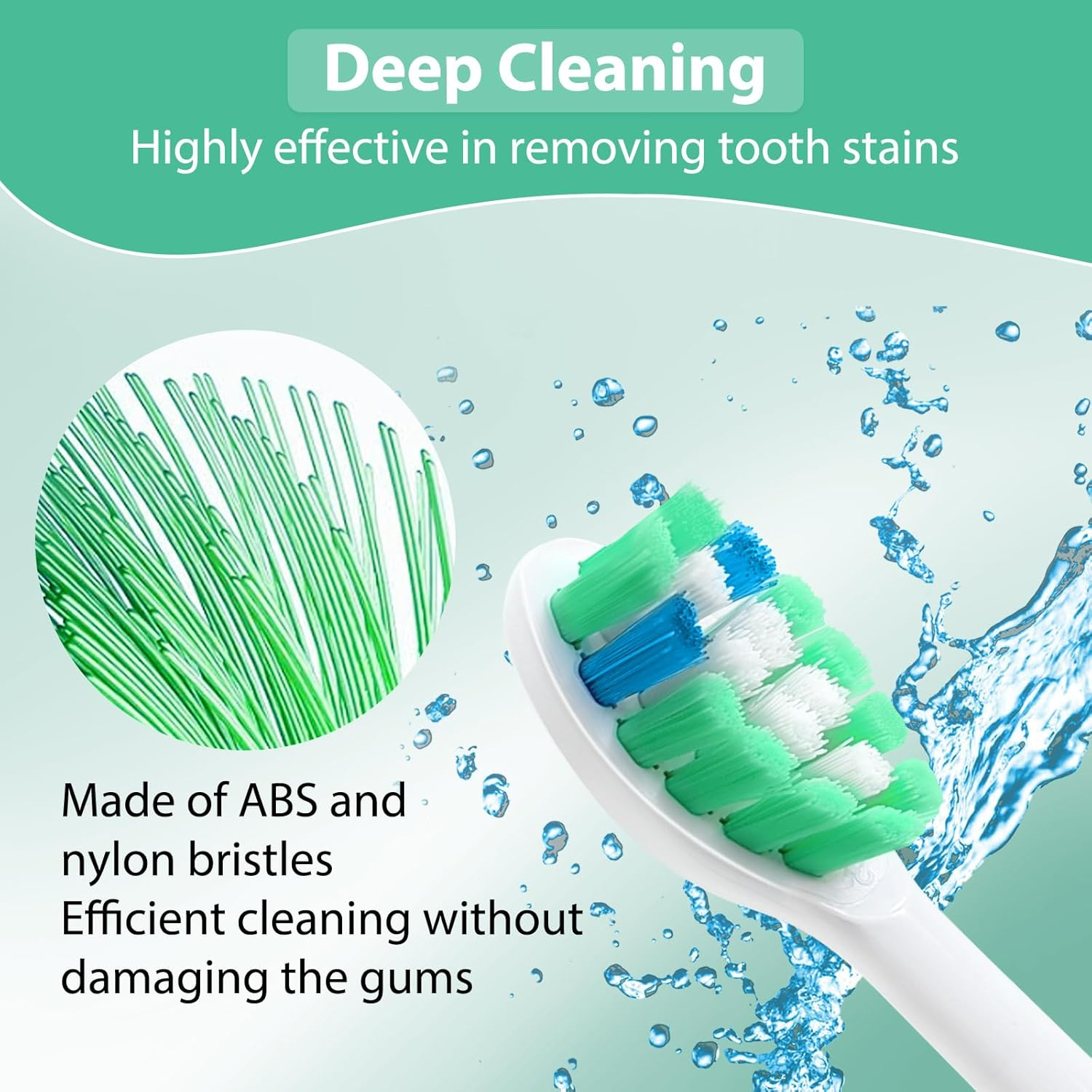 12Pack Electric Toothbrush Heads Compatible with Philips Sonicare Replacement Toothbrush Heads Professional Toothbrush Heads for Philips Hx3/Hx6/Hx9