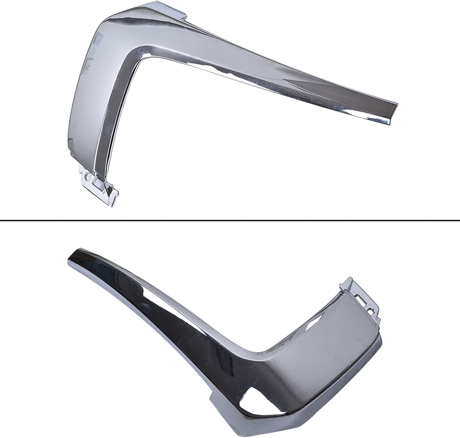 Munirater Left Front Bumper Chrome Trim Molding Strip Replacement for 2016-2019 Mitsubishi Outlander MI1047103 MI1047104