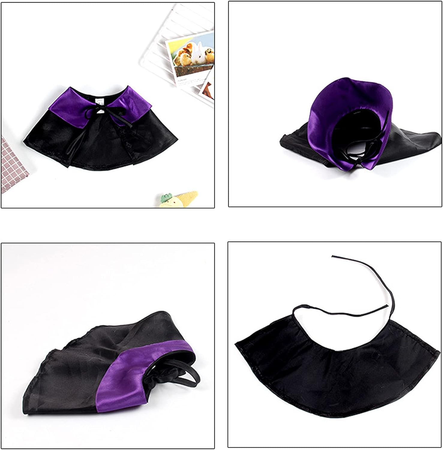 Halloween Pet Cloak Witch Hat Witch Cloak Costume for Small Dogs and Cats Halloween Clothes (L) image number 5