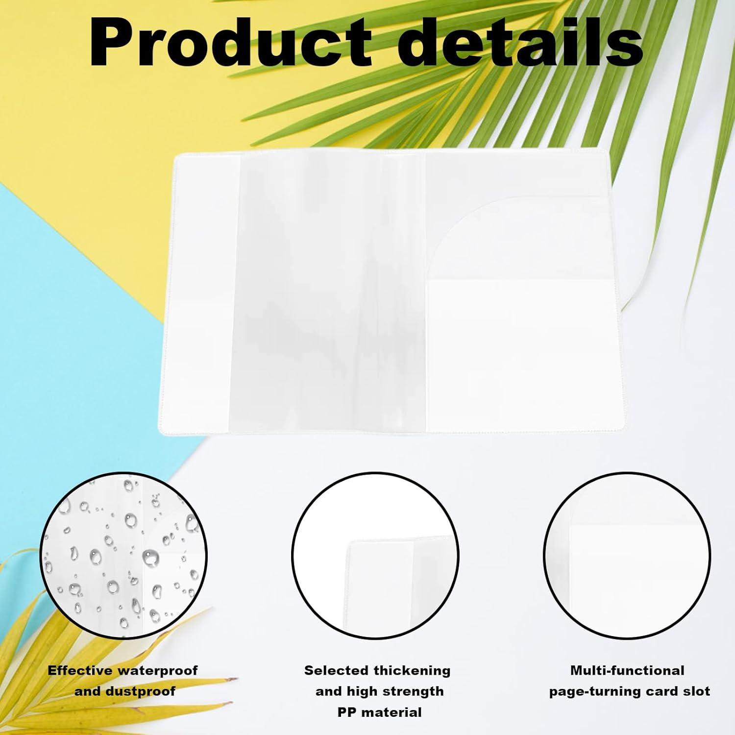 Passport Sleeve, 6 Pack Clear Passport Cover with Card Slots, Travel Passport Holder for Organising ID and Credit Cards, 18.5 X 13.5 Cm image number 3