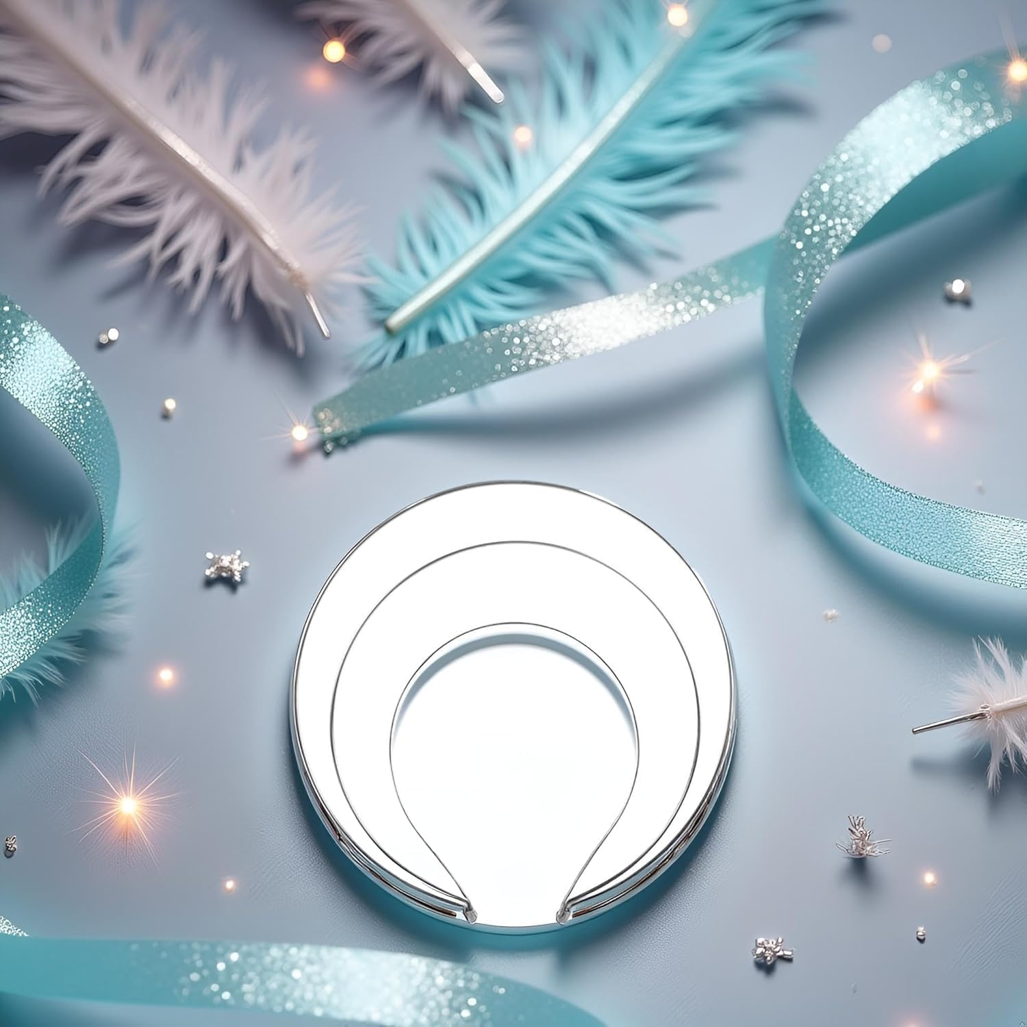 Silver Goddess Headpiece - Multilayer Hair Crown with Metal Base, DIY Headband for Women and Girls, Hair Accessories image number 6