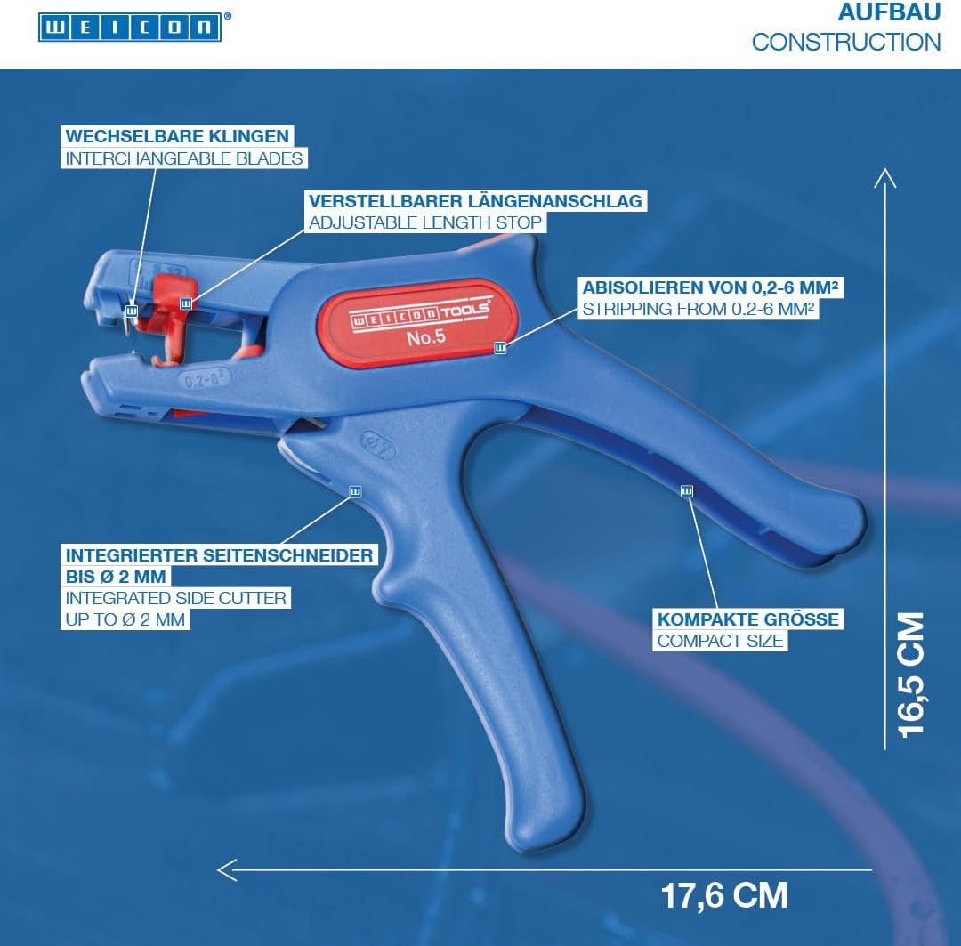 Weicon Adjustable Wire Stripper, No. 5 image number 3