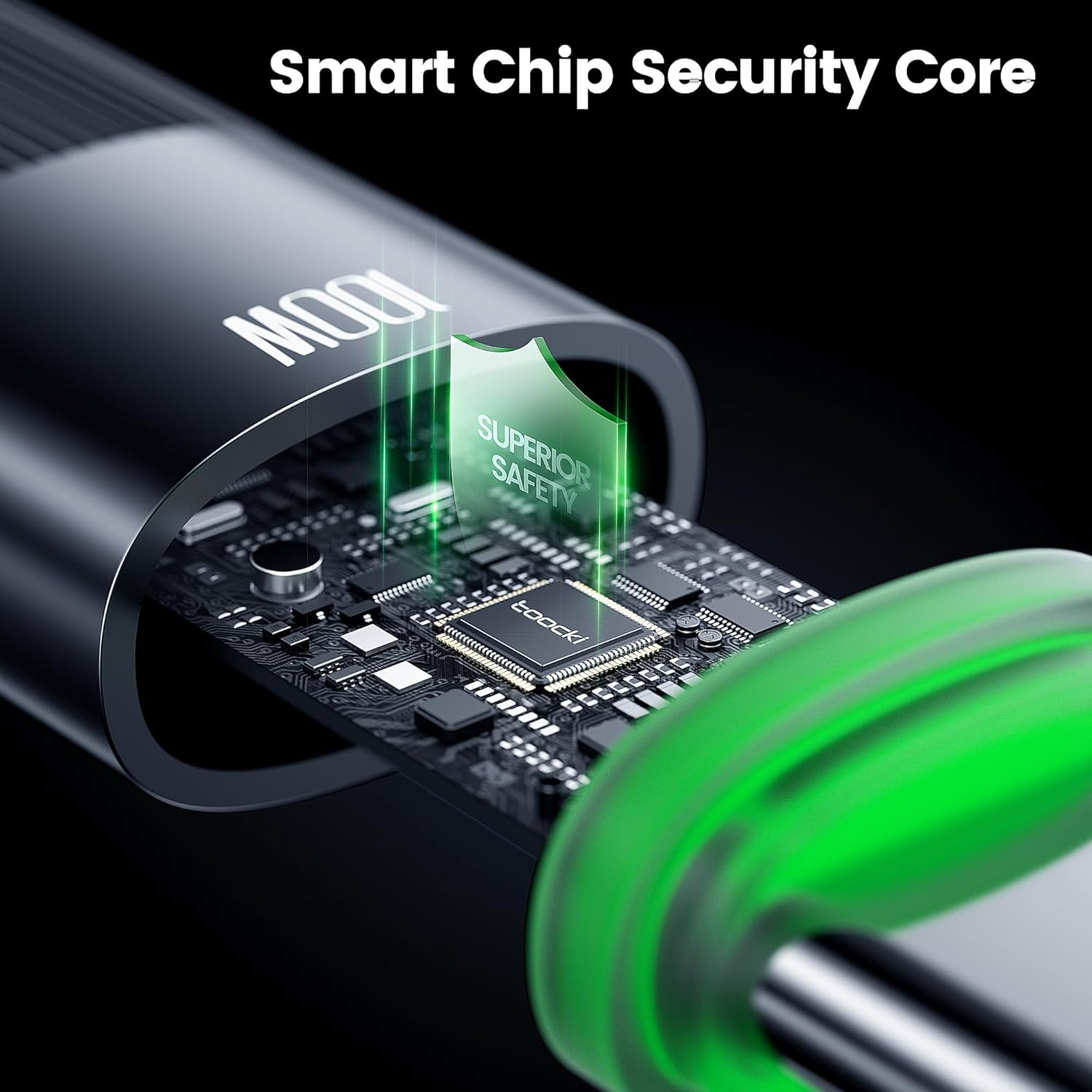 Toocki 100W USB C Coiled Cable, 2Pack 1.2M Type C Coiled Cable with Data Sync LED Indicator for Carplay, Compatible with Iphone 17 16 15 Pro plus Max Air, Ipad, Macbook Pro,Galaxy S25/S24