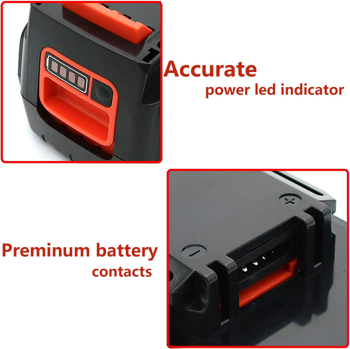 Geelink 40V MAX 2.0Ah Replacement Battery for Black and Decker LBX2040 LBX36 LBXR36 LBXR2036 40V Lithium Ion Battery image number 4