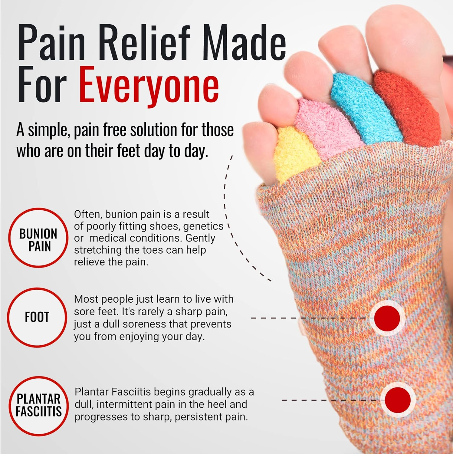 The Original Foot Alignment Socks Happy Feet Alignment Socks - Toe Separators for Men, Green, X-Large image number 3