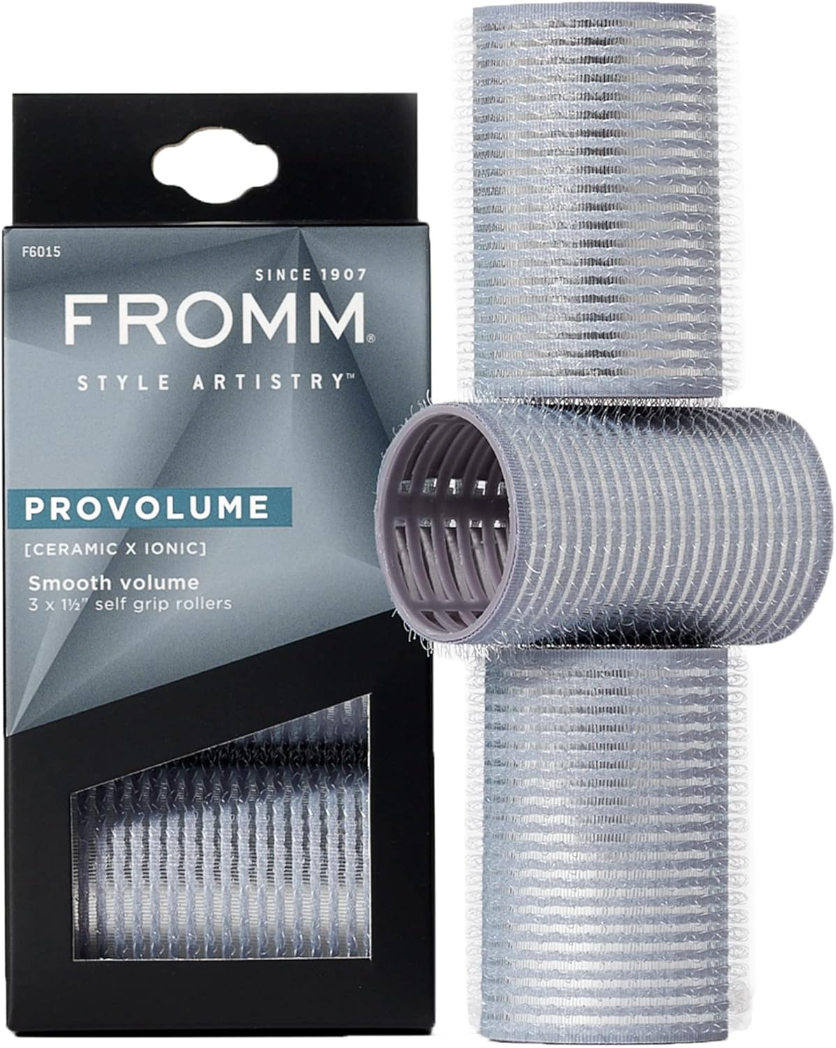 Fromm Provolume 1.5" Self-Grip Ceramic Ionic Thermal Hair Rollers, 3 Count Salon Quality Hair Curlers for Short, Medium and Long Hair image number 5