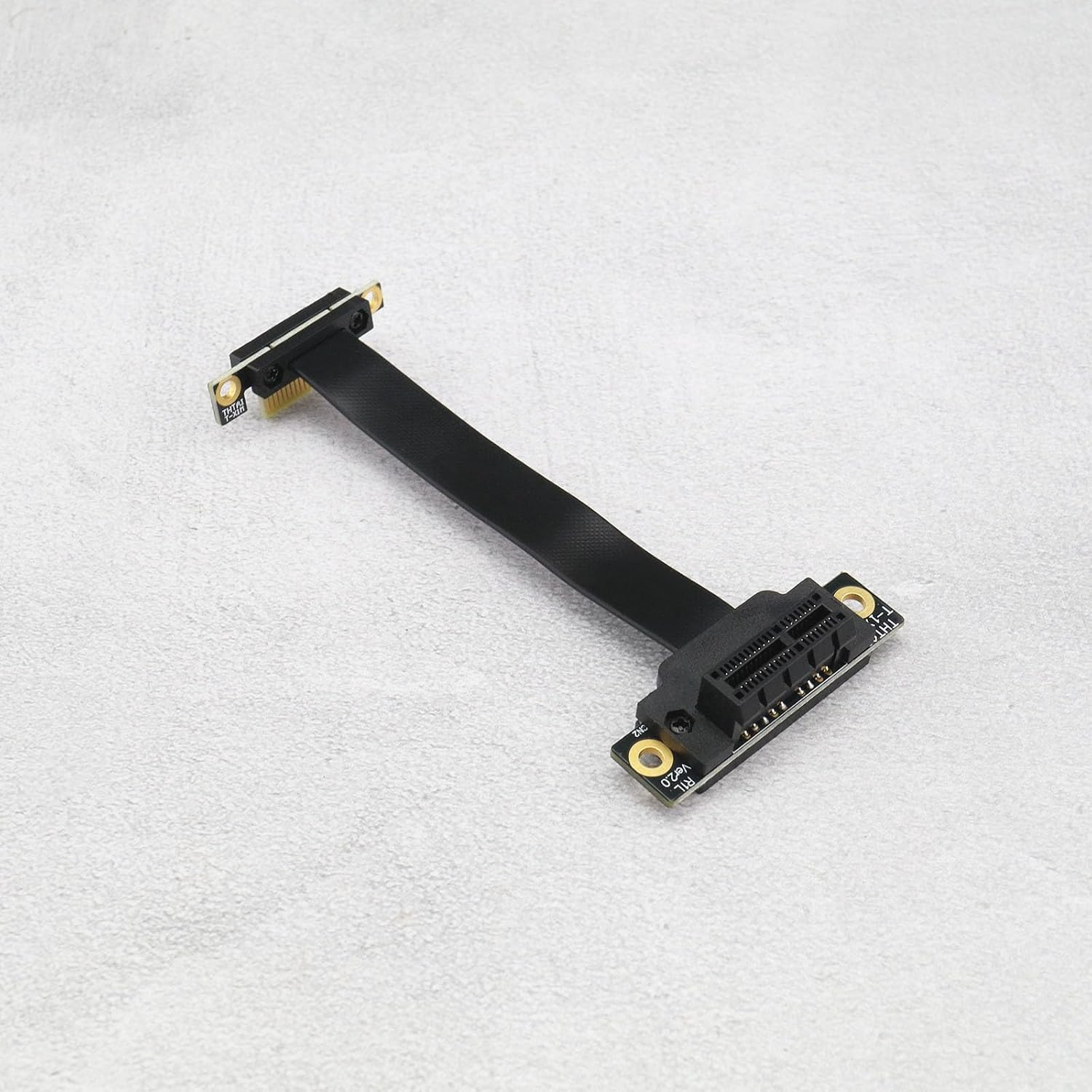 VGOL PCIE Extension Cable Double 90 Degree High Speed PCI Express 3.0 Male to Female up Riser Wireless Network Sound Card Connection Cable (10Cm) image number 2