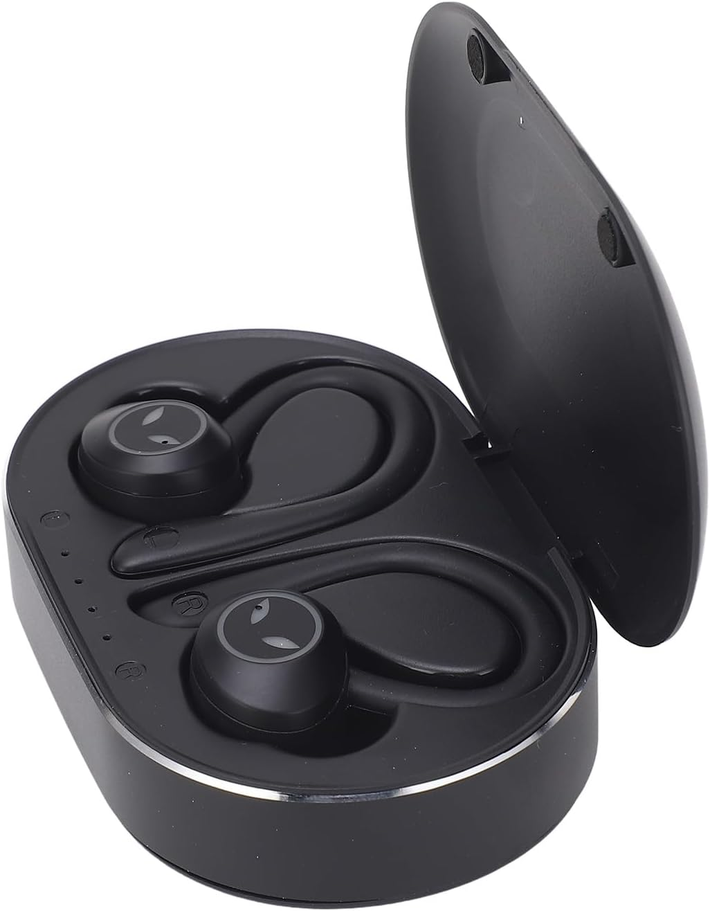 POENVFPO Wireless Earbuds over Ear Buds Noise Cancelling Earbuds with BT 5.1 Fast Stable Connection Secure Earhook Design 5H Playback 120H Standby for Sports Running Workout (Black) image number 5