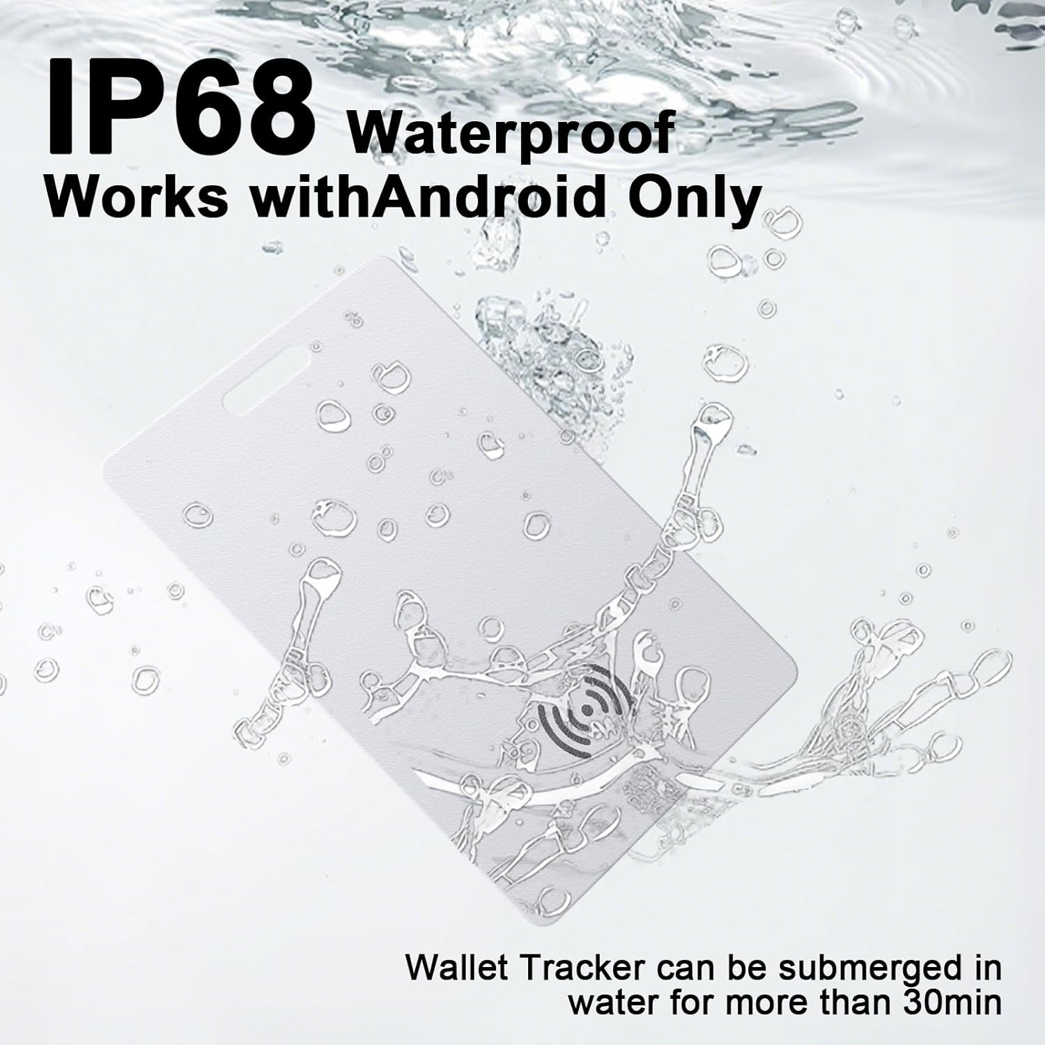 Wallet Tracker for Android, Wallet Tracker Card Thin 2 Mm, Compatible Google Find My Device App (Android Only), IP68 Waterproof, Wireless Charging, Tracking Card for Suitcases/Bags, Pack of 2 image number 5