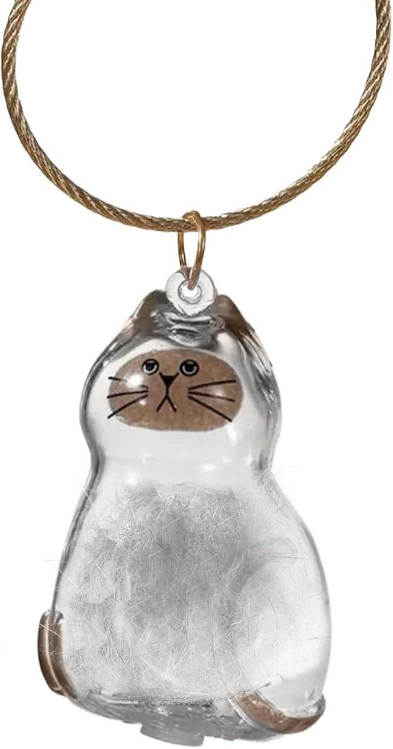 Transparent Cat Hair Storage Box, Cat Hair Storage Bottle, Pet Memorial Keepsake, with Meaningful Sympathy, Clear and Compact Design, 4.5Cm, for Friends & Family image number 3