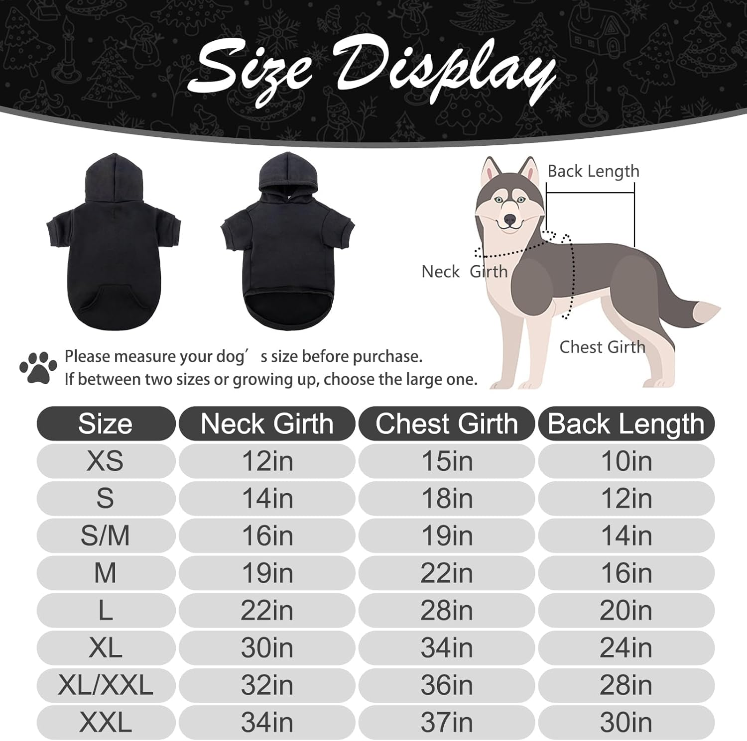 KOOLTAIL Basic Dog Hoodie - Soft and Warm Dog Hoodie Sweater with Leash Hole and Pocket, Dog Winter Coat, Cold Weather Clothes Sweatshirt for Small Medium Large Dogs Puppy Cat Boys Girls Black M image number 4