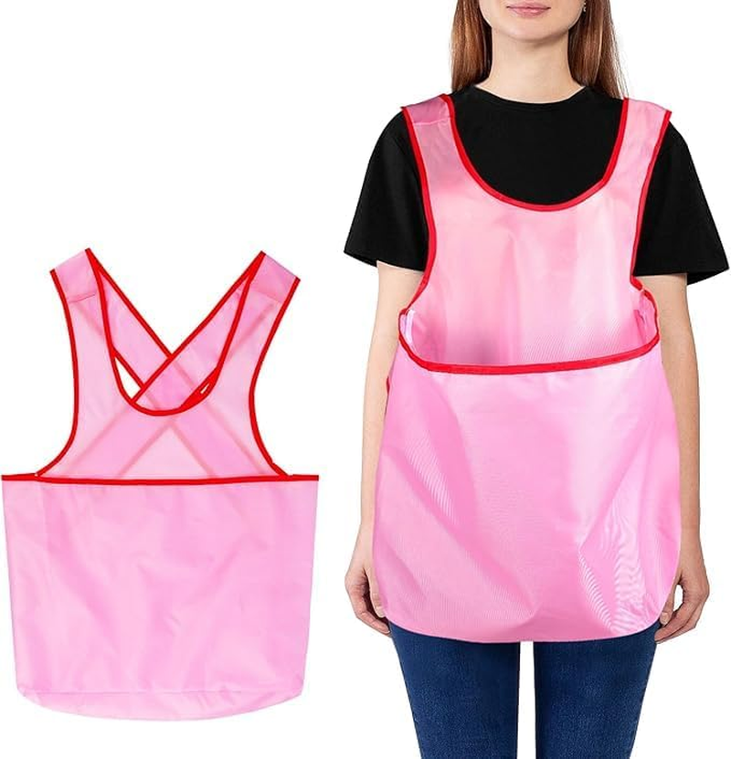 Shopiness Laundry Apron for Wet Clothes Transport and Practical Laundry Solution with Large Pocket, Drying Apron Ideal for Drying, Gardening, and Daily Use (Pink) image number 4