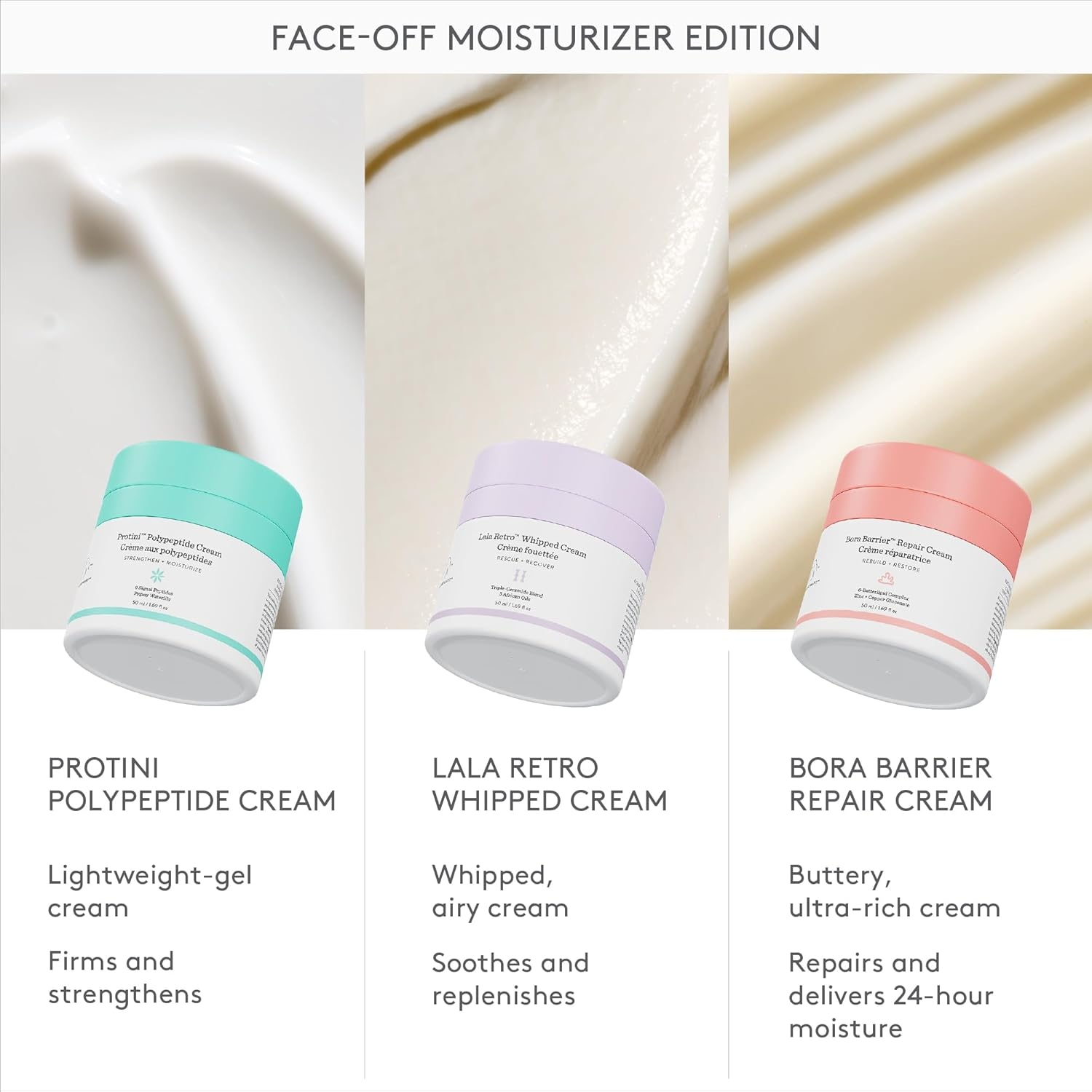 Drunk Elephant Protini Polypeptide Cream - 15 Ml/.5 Fl Oz - Firming Moisturizer - Clean Clinical Skincare - Cruelty-Free - Dermatologist-Tested - Free of Essential Oils, Silicones, and Fragrance image number 3