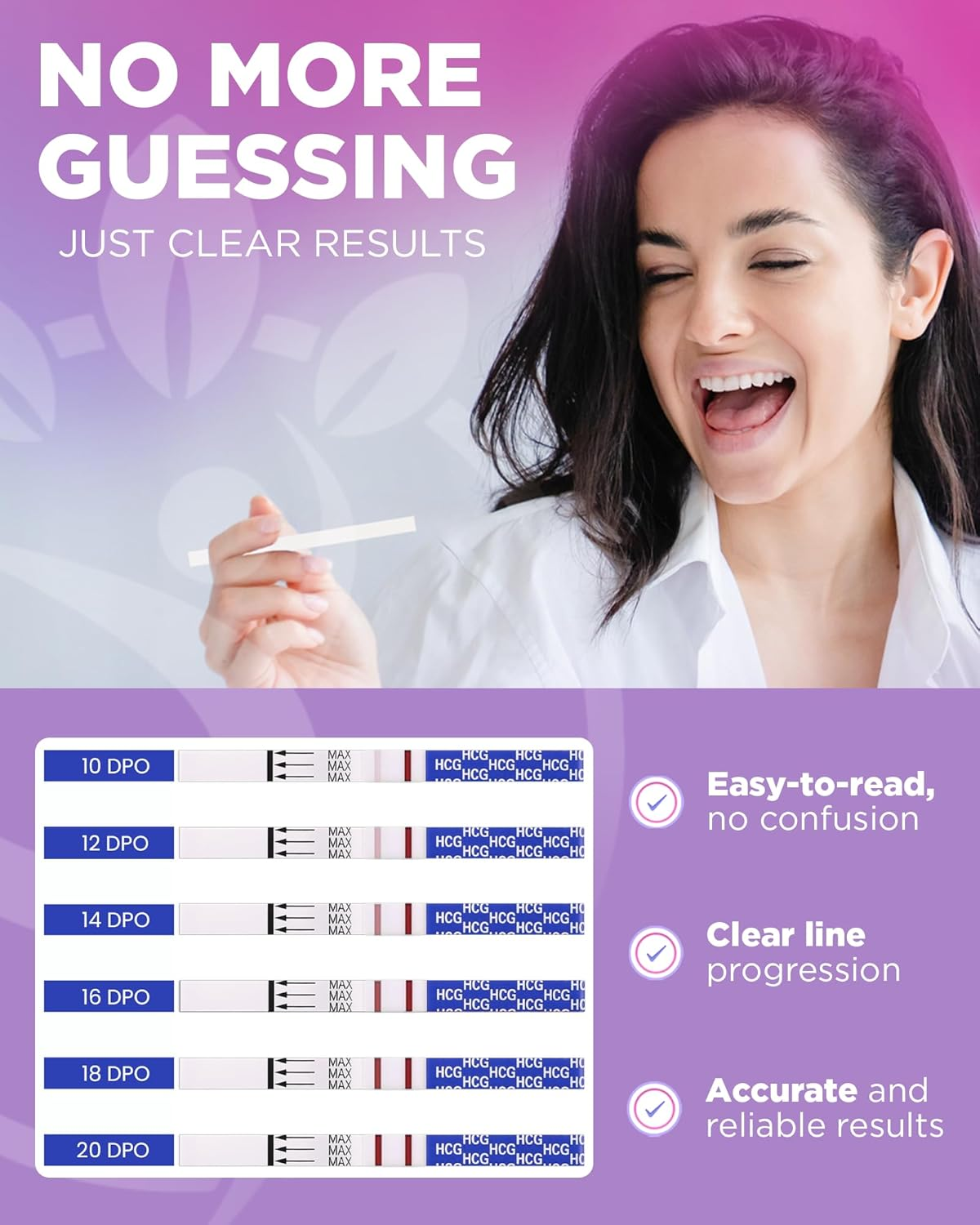 Pelvana Pregnancy Test Strip Value Pack 20 HCG Pregnancy Test Strips