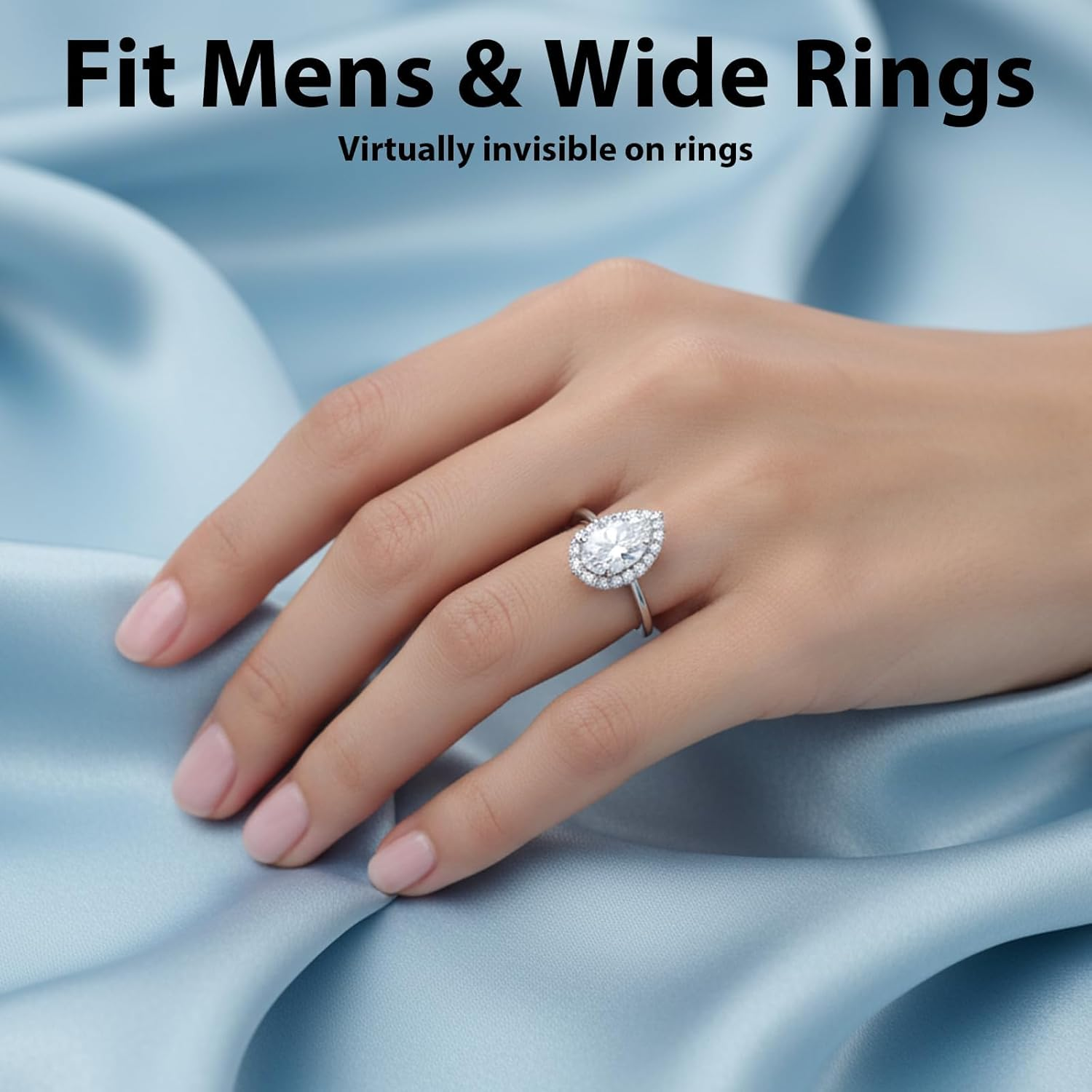 Ring Size Adjuster for Loose Rings, 8 Ring Pads and 12 Transparent Spring Cords in 4 Sizes, Comfortable Fit for Oversized Rings, Skin-Friendly Solution for Sensitive Skin image number 3