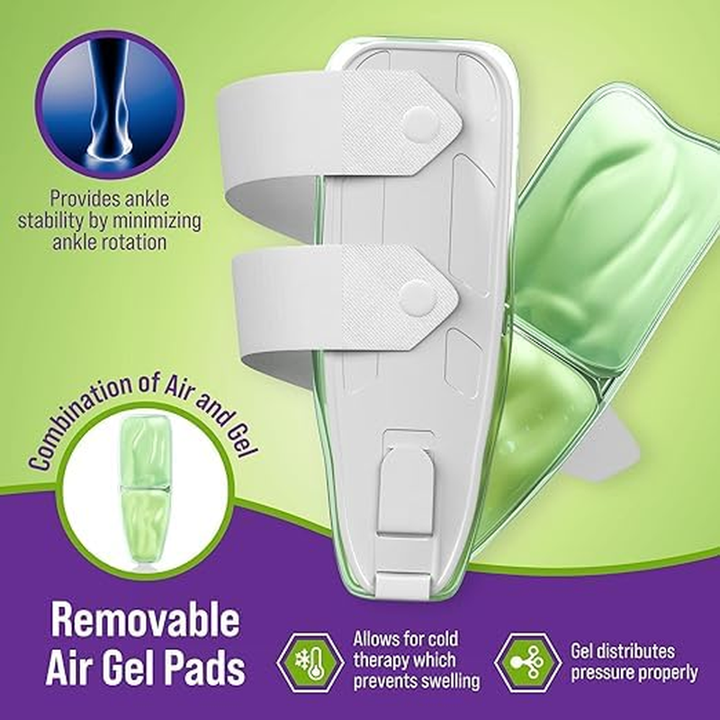 Premium Air Stirrup Ankle Brace Stabilizer with Air & Gel Cold Therapy - One Size Fits All image number 5