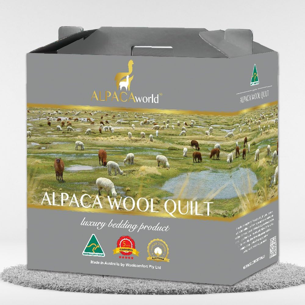 Woolcomfort Australian Made 500GSM Alpaca Wool Quilt/Doona/Duvet (King) image number 1