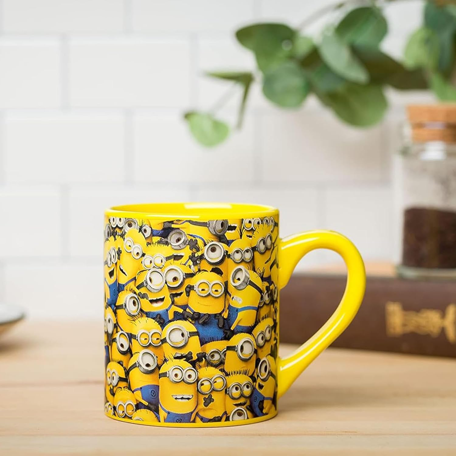 Silver Buffalo DM0132 Despicable Me Cluttered Minions Ceramic Mug, 14-Ounces,Yellow