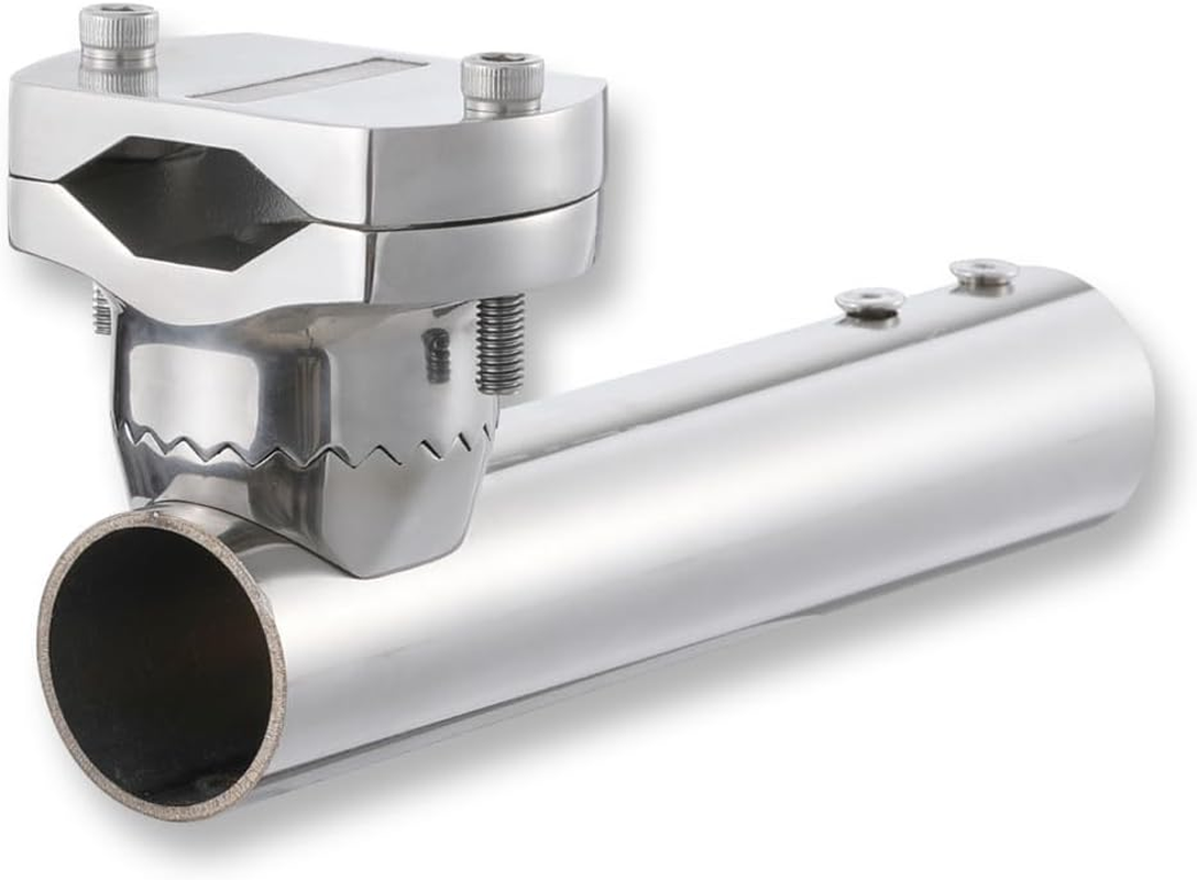 Stainless Steel Rail Mount for Starlink Dish RV Ladder Car Vehicles Roof Rack,360&deg; Rotating Pipe Mounting Kit for Yacht Sailboat Railing Marine Boat Pole Adapter Tube Holder Base(2Inch,200Mm) image number 3