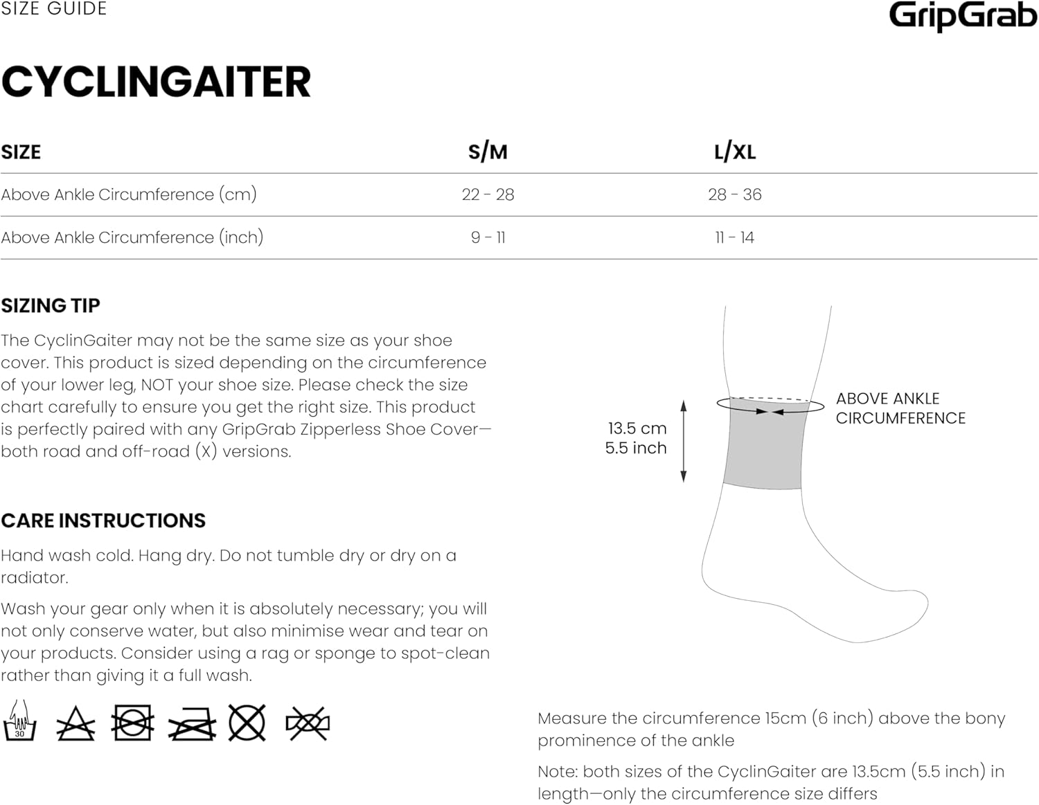 Gripgrab Cyclingaiter Rainy Weather Cycling Overshoes Seal Waterproof Neoprene Ankle Cuffs Road MTB Gravel Shoe Covers