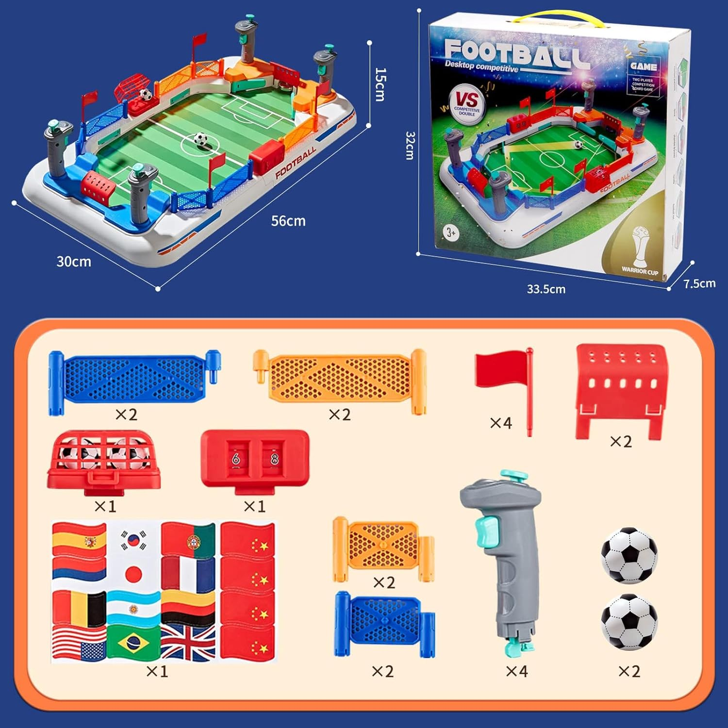 Mini Foosball Table Soccer Game for Kids：Birthday Gift Toys for 3 4 5 6 7 8-12 Year Old Boys and Girls，Indoor Sports Soccer Toy Board Game ，Fun Ideal for Family Gatherings image number 5