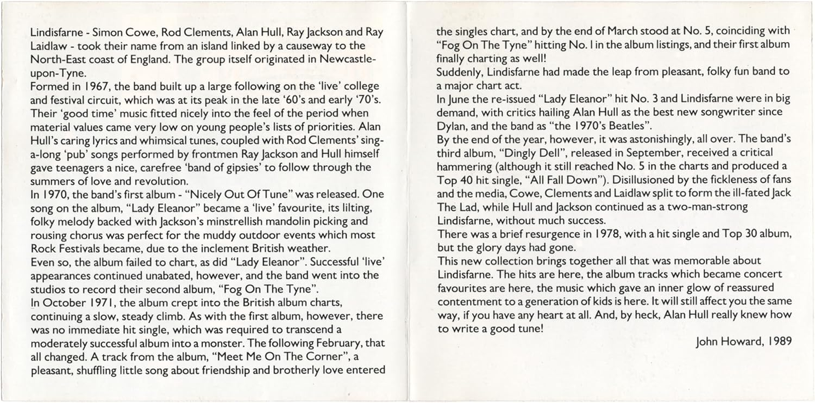 Lindisfarne Best Of image number 1