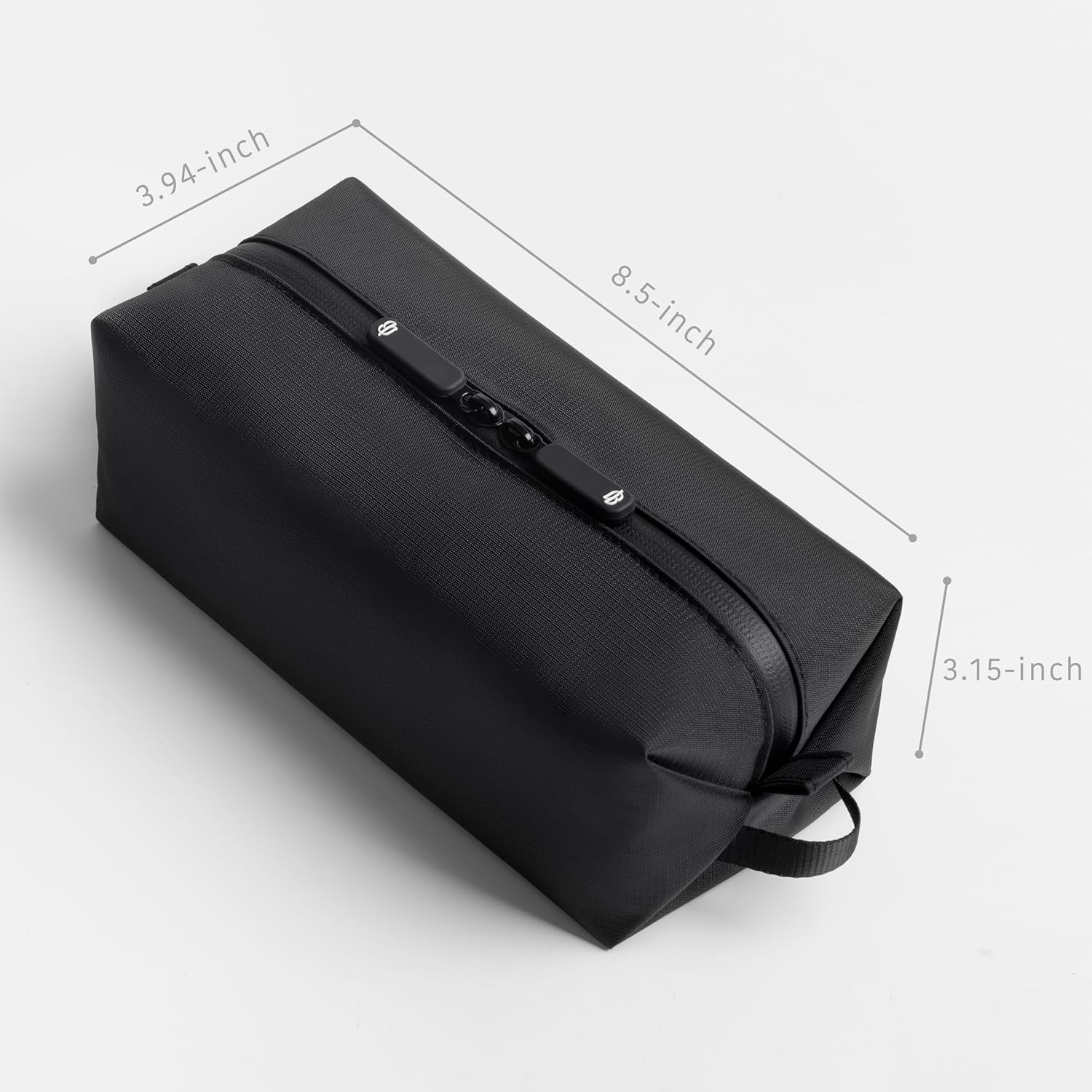 Comfyable Small Toiletry Bag for Men, Slim Mini Toothbrush Bag, Dopp Kit, Electronics, Tech, Gym, Water-Resistant Essentials Organizer, Black+, Medium, Functional image number 3