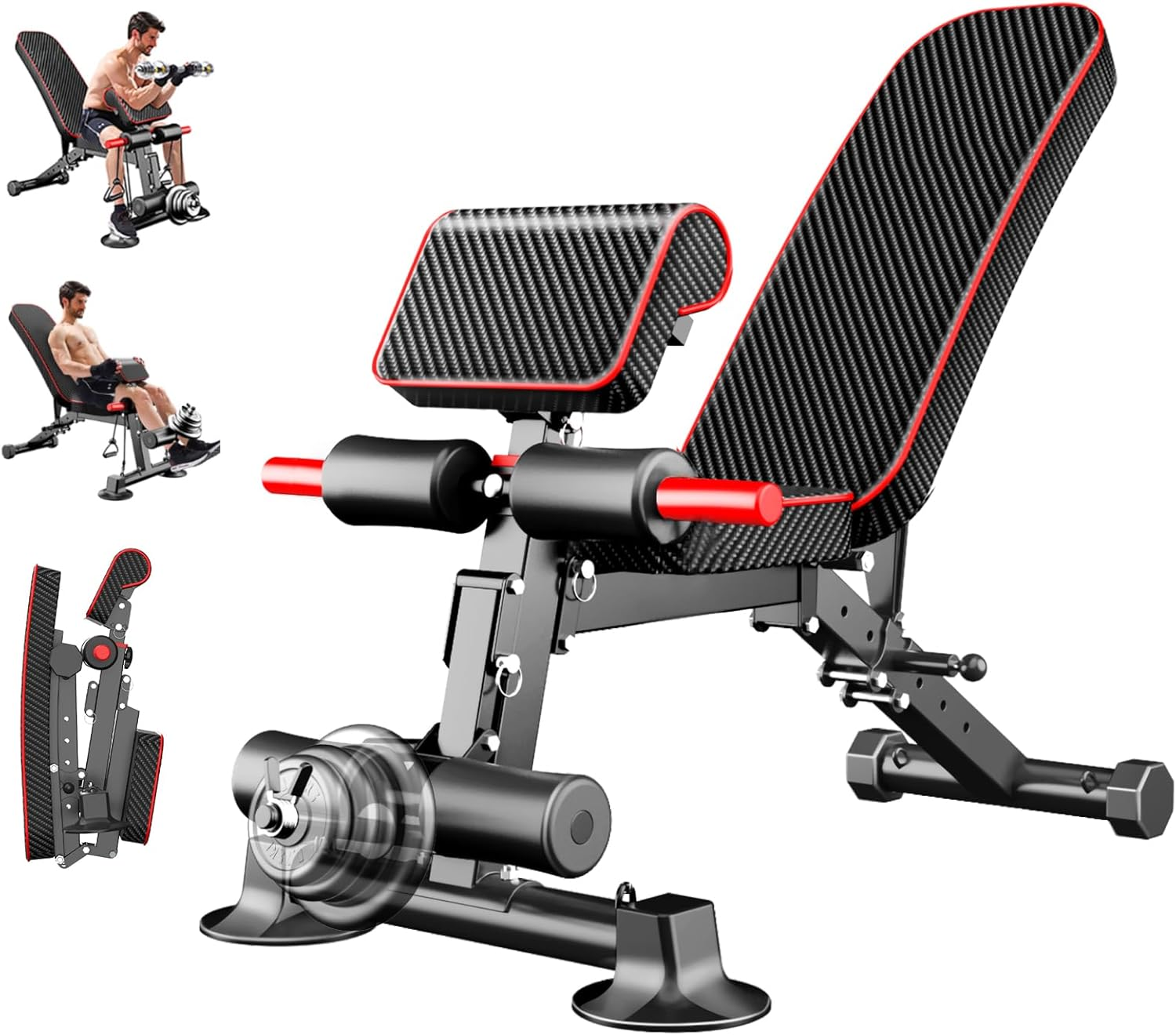 Z ZHICHI Adjustable Weight Bench Multi-Function Workout Bench for Home Gym,Foldable Incline Decline Benches for Full Body Workout 660LBS