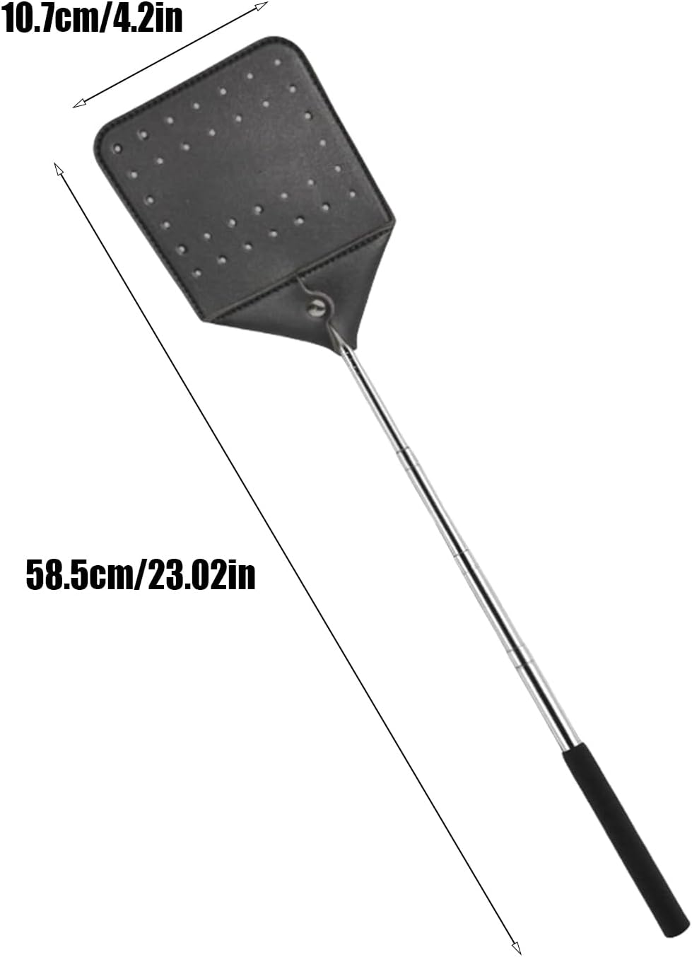 Fly Swatter - Heavy Duty Flyswatter with Metal Handle - Retractable Handheld Zapper Racket with Metal Handle Flying Catcher for Home Bees Spider image number 1