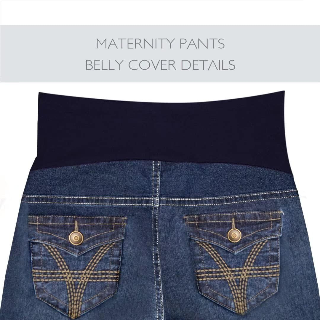 Hybrid & Company Super Comfy Stretch Women'S Maternity Bootcut Jeans with Real Pockets image number 4