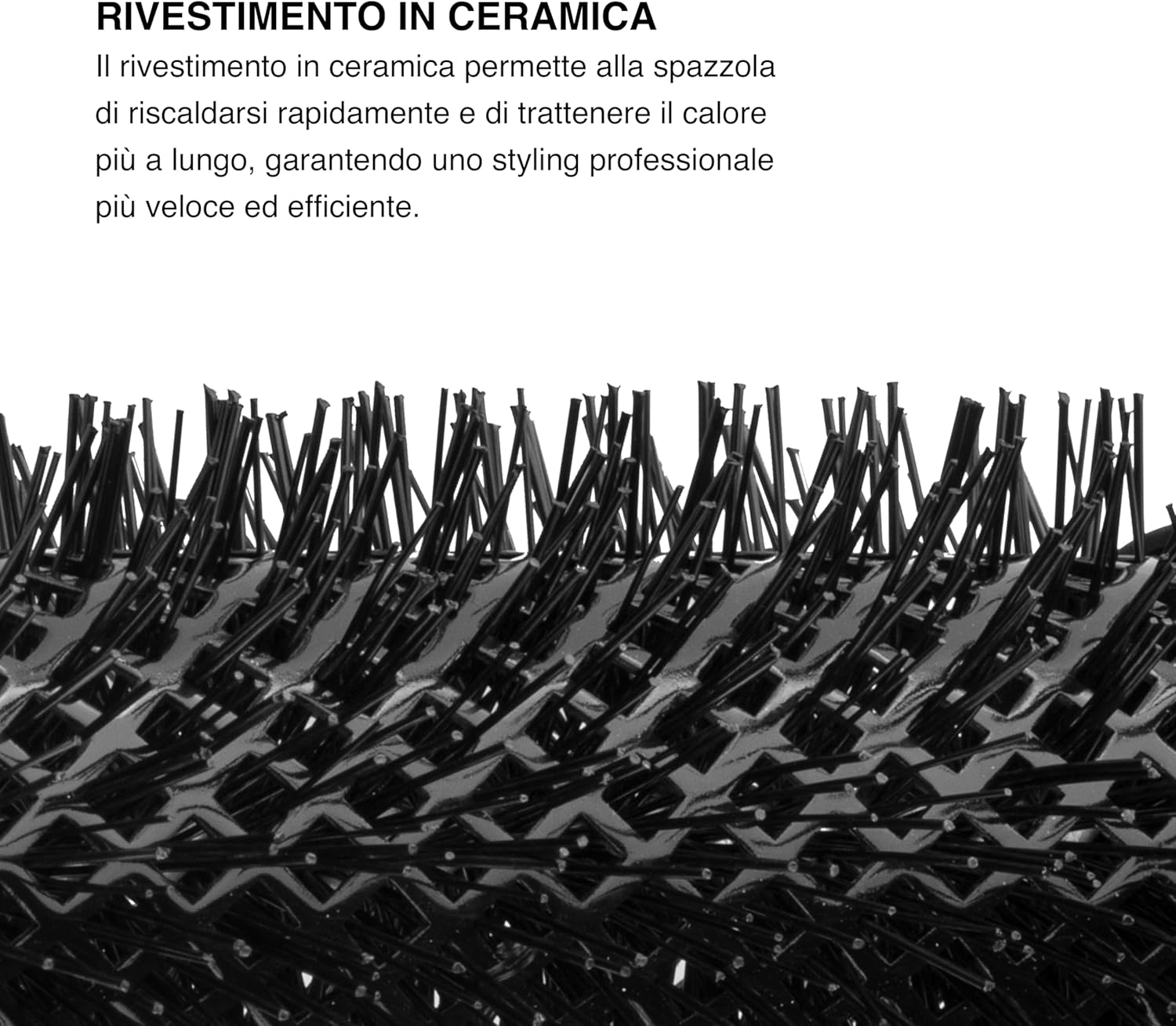 Elchim Large Professional Hair Brush 42 Mm - round Thermal Brush with Very Resistant Nylon Bristles, for Drying, Creasing, anti Static image number 1