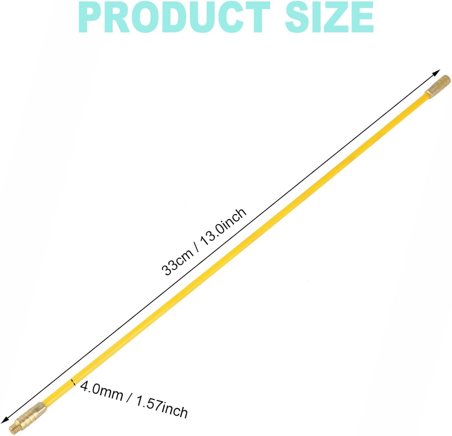 BEANPRECOY 12 Pcs 4Mm Fiberglass Running Electrical Wire Cable Pulling Fish Tape Kit, Wire Fishing Tools Fish Tape Wire Puller through Wall Cable Snake Fish Rods Kit, with Brass Connectors image number 1