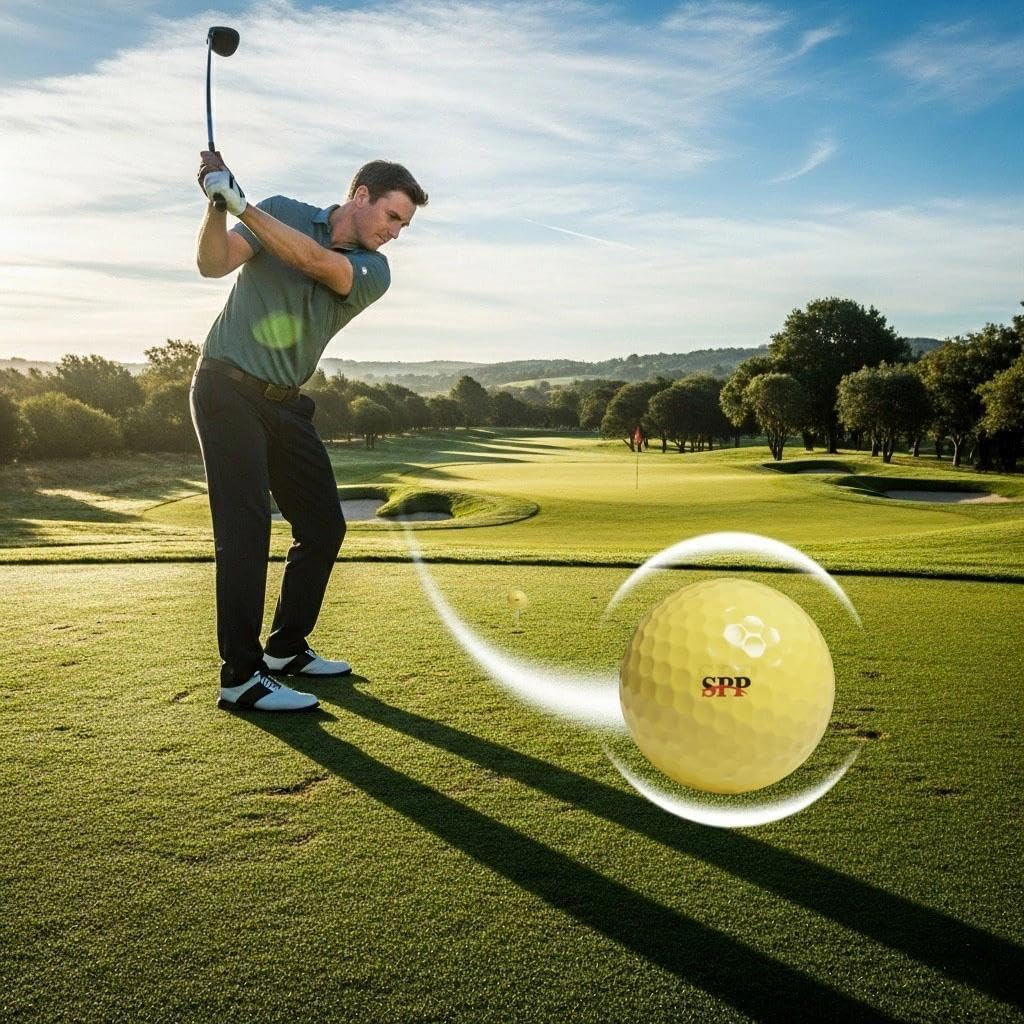 SPP Golf Balls for Practice & Competition, Durable&Double Layer，Premium High Elasticity Rubber Core for Golfers， Training Golf Balls for Indoor Outdoor image number 3