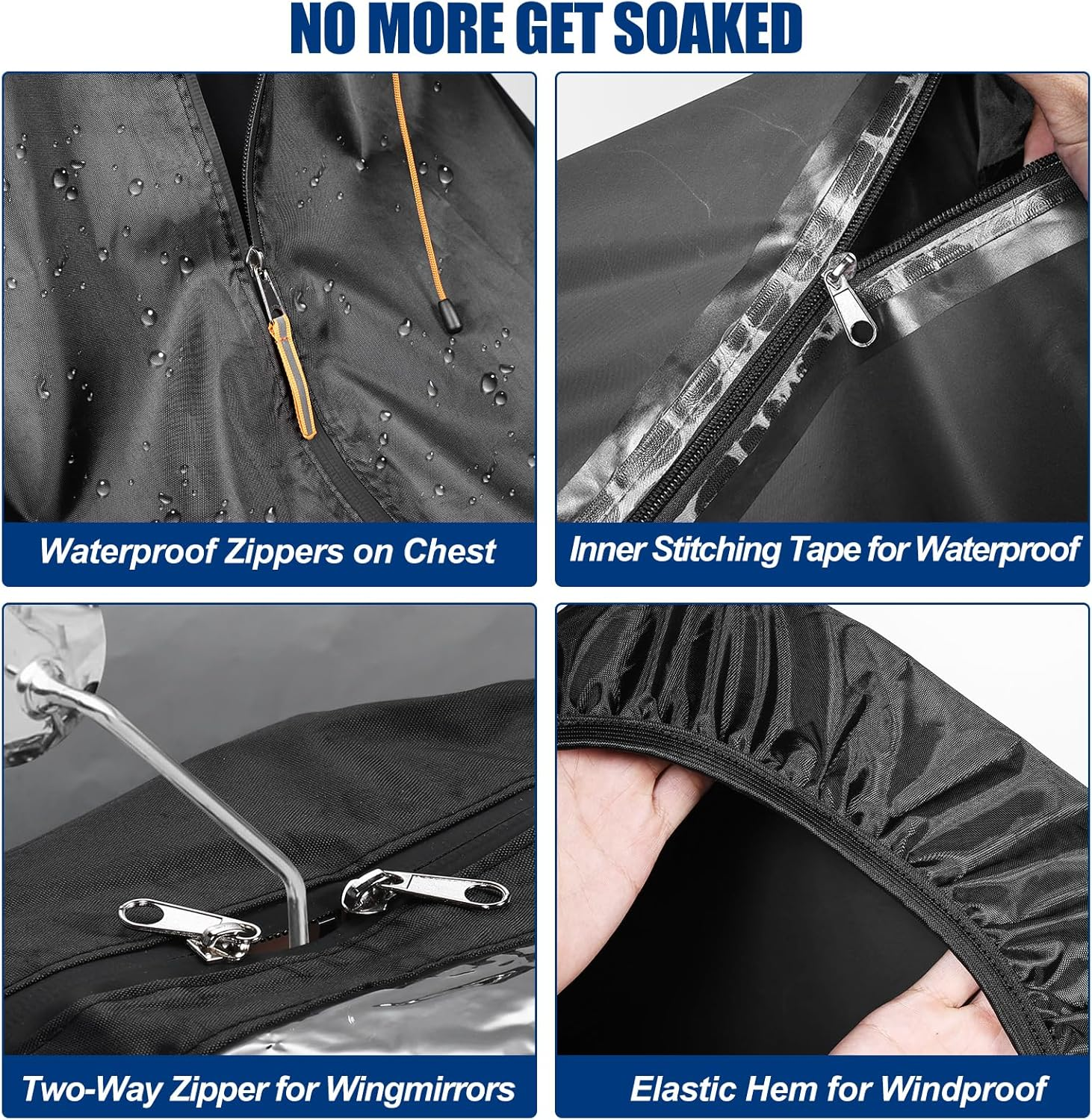 Electric Vehicle Rain Cover, Mobility Scooter Cover Waterproof Outdoor, Wheelchair Poncho, Electric Armchair Poncho Mobility Scooter Rain Cover Waterproof Rain Cape Rainsuit Cycling Rain Jacket