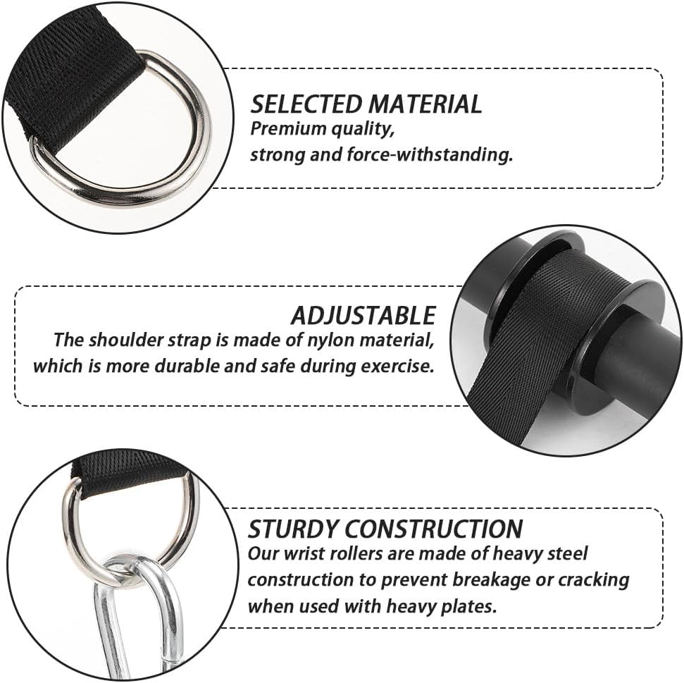 Wrist Roller Forearm,Muscle Strength Wrist Roller,Forearm Strengthener,Wrist Roller,Forearm Workout Equipment,Gym Accessories,For Home Workout Equipment image number 6