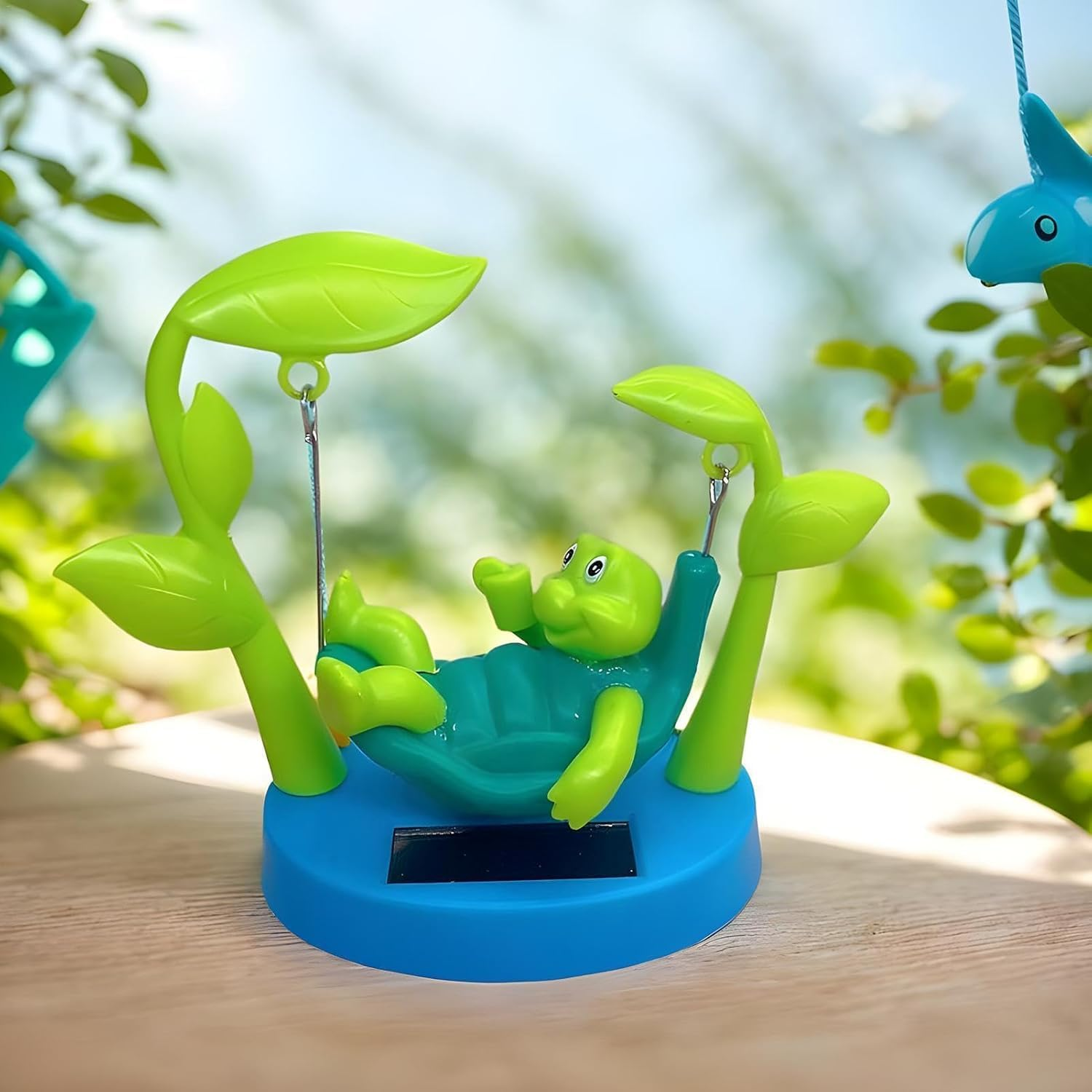 WADY Solar Powered Dancing Toys Solar Swinging Turtle, Cartoon Turtle Decor, Tortoise Figurines Car Cute Car Accessories Funny Turtle Dashboard Turtle Dashboard Decorations (Green) image number 4