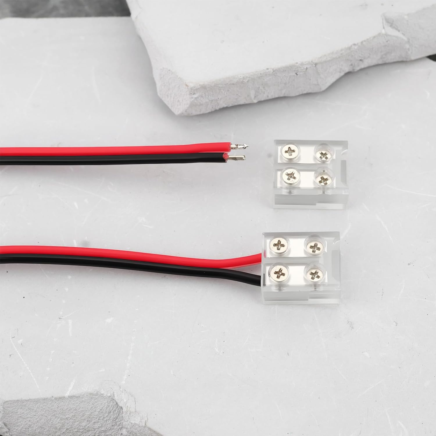 Be in Your Mind Pack of 10 2 Pin Solderless Light Strip Connectors Compatible with Fluflux 3W/Ft Compatible with 8Mm COB LED Strip Lights image number 2