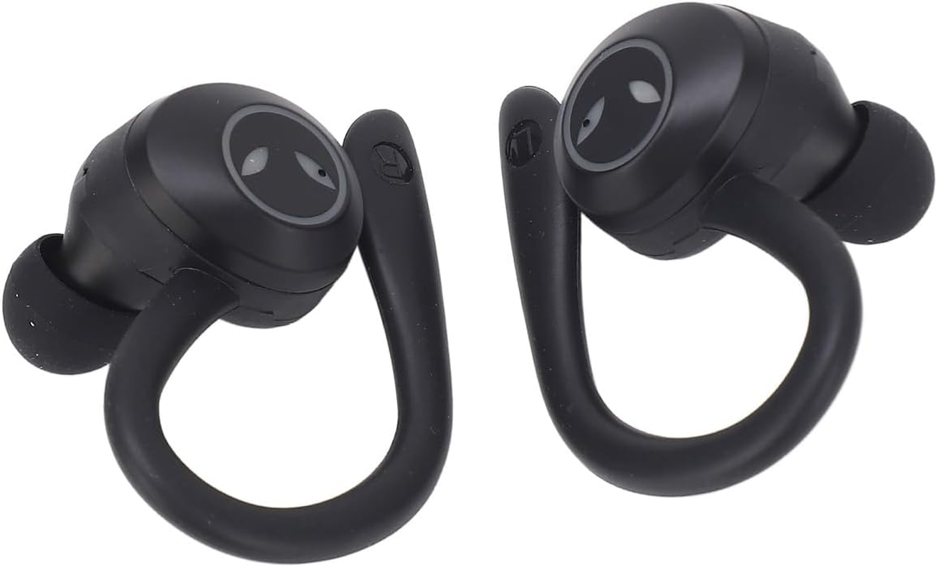 POENVFPO Wireless Earbuds over Ear Buds Noise Cancelling Earbuds with BT 5.1 Fast Stable Connection Secure Earhook Design 5H Playback 120H Standby for Sports Running Workout (Black) image number 1