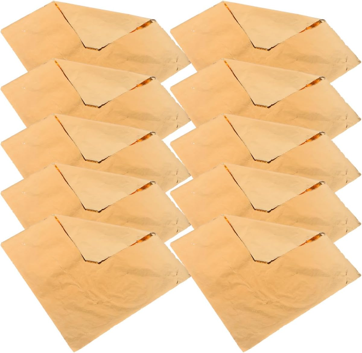 DOITOOL 100Pcs Copper Color Gilding Foil Imitation Leaf for DIY Crafts Furniture Decoration for Art Projects image number 4