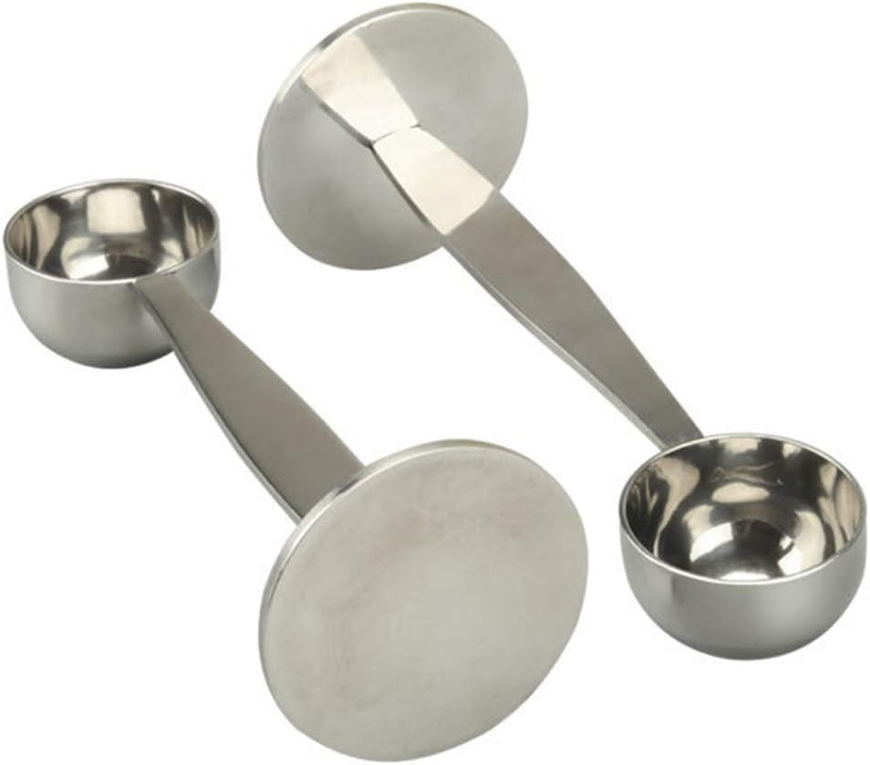 Simple Hot Espresso Stand Coffee Measure Tamper Spoon Durable Stainless Steel Coffee Tea Tools Home round Tampers Coffee Accessories image number 4