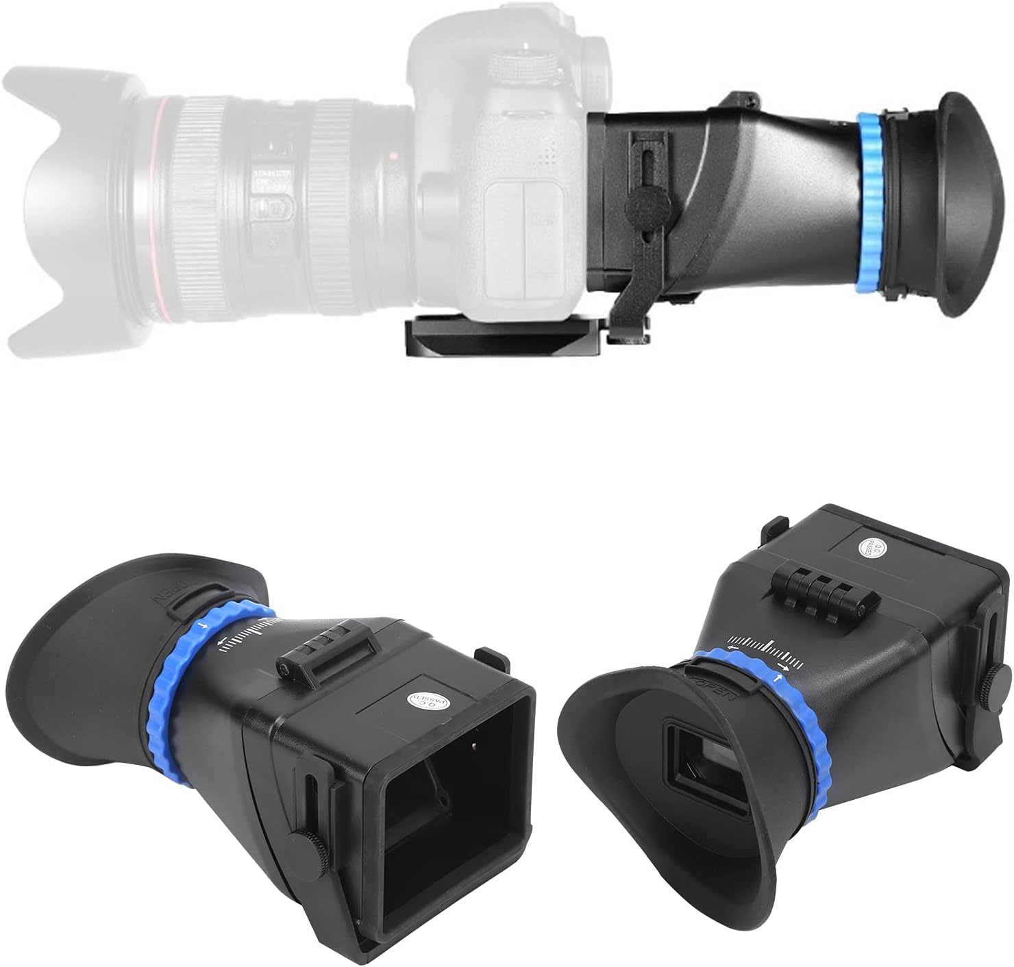 Camera Viewfinder, 3X Magnification Sunshade LCD Viewfinder with 3In/3.2In Screen Zoom for Daylight, Macro Observation, SLR, Mirrorless Cameras image number 2