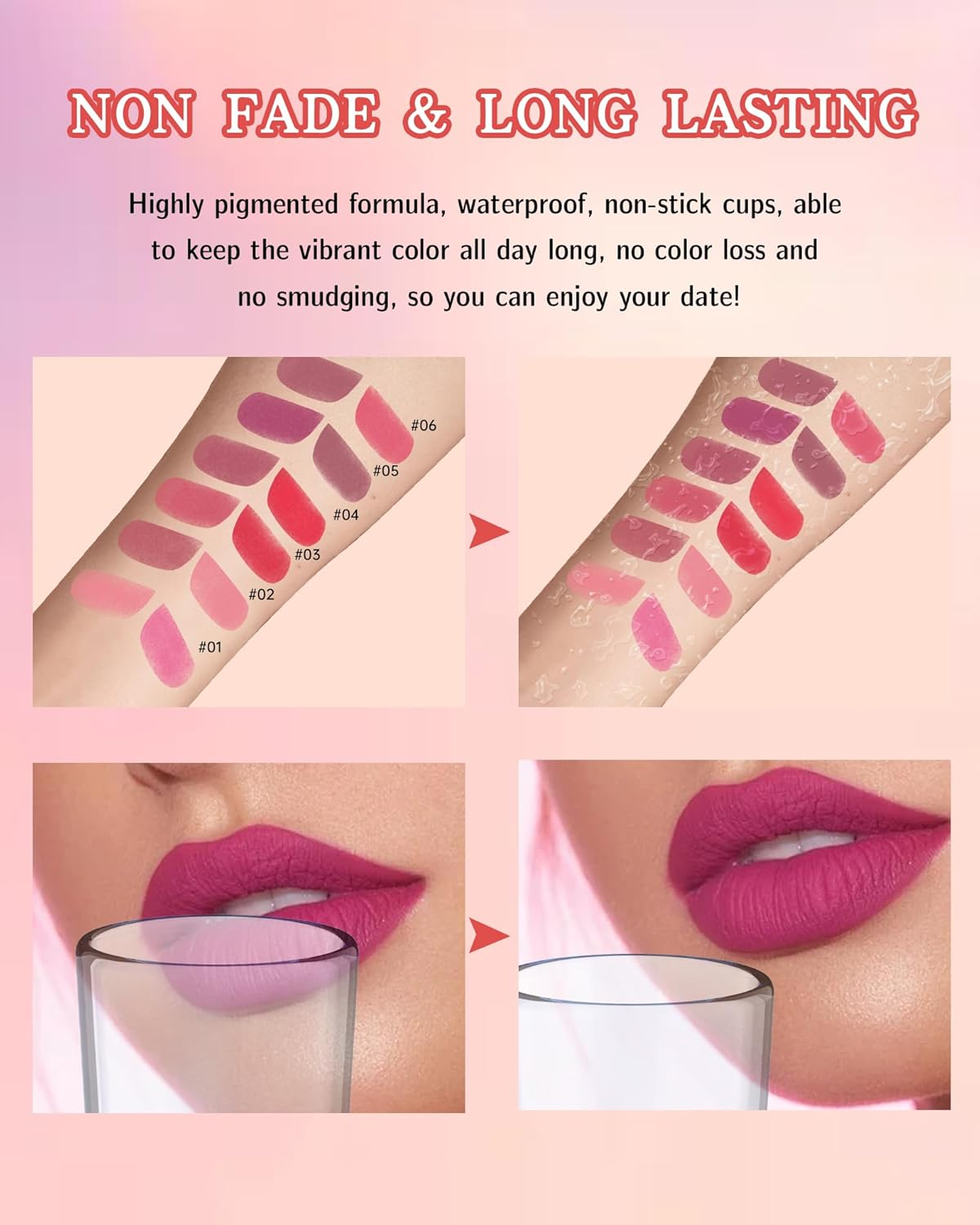 Lip Liner Waterproof, 2 Colours Dual-Ended Matte Lipstick, Long-Lasting Non-Transfer, Highly Pigmented Liquid Lip Liner Pencil, Smooth Natural Tattoo Lip Makeup Pencil Gifts for Women 03 image number 3