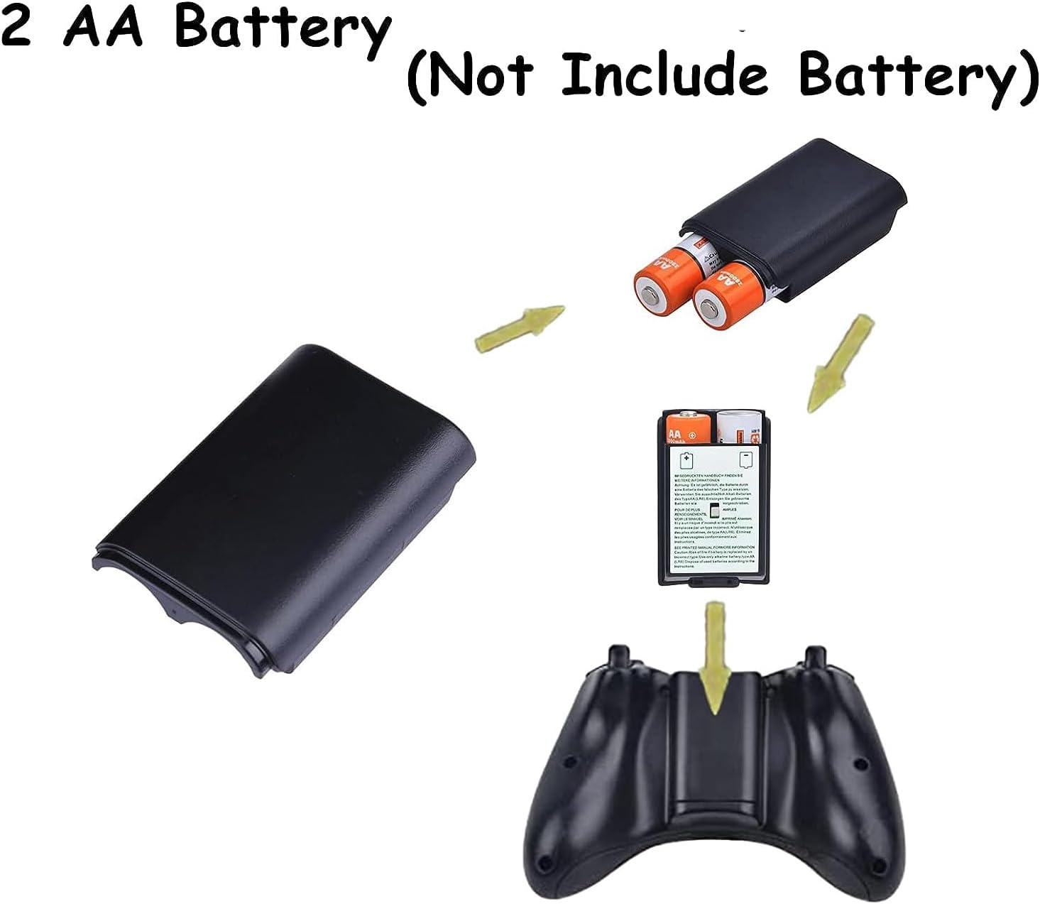 10 Pcs Battery Pack Cover Case Compatible with Xbox360 Wireless Controller(5&times;Black + 5&times;White) [Video Game]