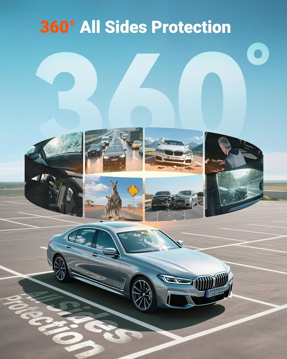 Vantrue N5S 4 Channel Dash Cam, 4 Way STARVIS 2, Upgrade 2.5K Rear Cam, 2.7K+1080P+1080P+1440P Dash Camera with IR Night Vision WDR/HDR, GPS/5G Wifi, 24H Parking Mode, Option LTE, Support 1TB Max image number 5