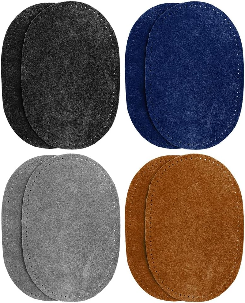 2PCS Suede PU Leather Sew Elbow Knee Patches DIY Sewing Applique Home Supplies (Brown)