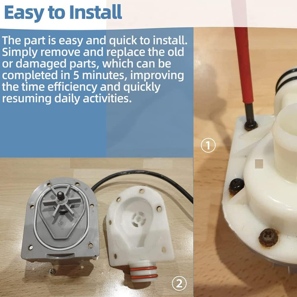 Hot Tub Pump Rotor Impeller for Saluspa for Lay-Z-Spa #P4071 58113 E02 Saluspa Replacement Parts Impeller with 1Pcs Ceramic Shaft and 1Pcs Stainless Steel Shaft and Silicone Seals image number 5