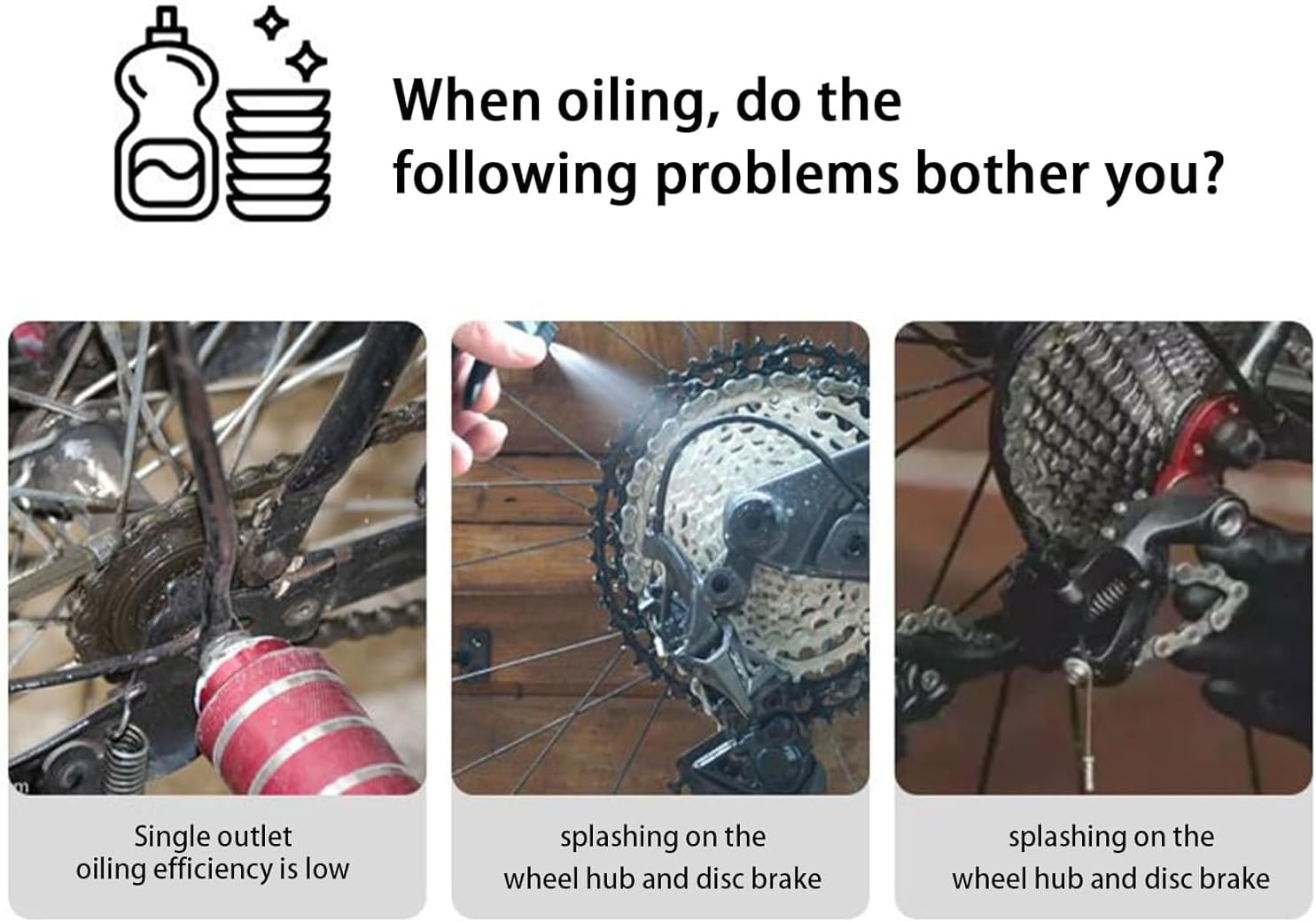 4Pcs Motorcycle Chain Cleaner and Lubricator Maintenance Kit, Effective Chain Cleaning Brush & Oil Sprayer Applicator Tool for Motorcycle Bike Workshop Garage Cycling Outdoor Care image number 4