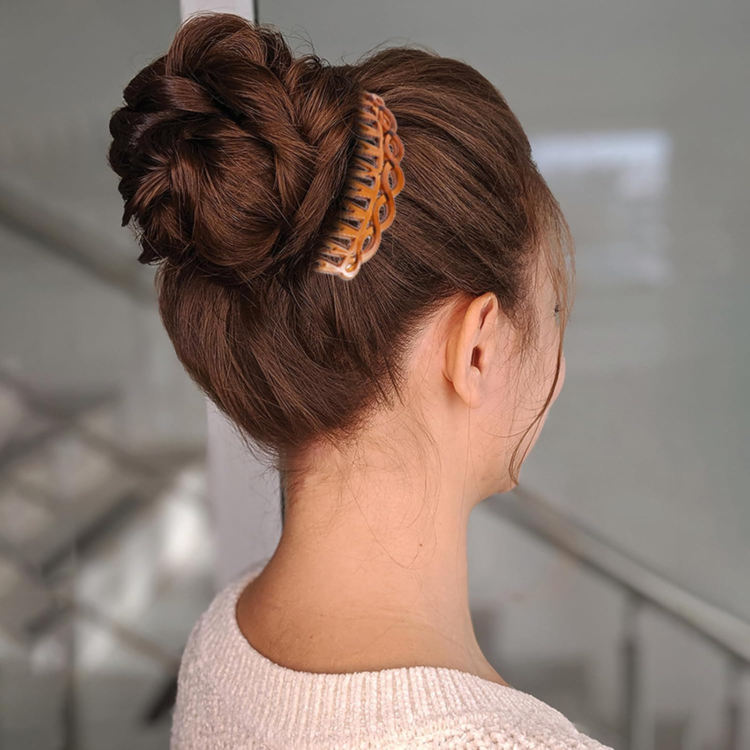 COMNICO 12 Pcs French Hair Side Combs, Women Hair Comb Accessories Set Plastic Twist Decorative Comb Hair Clips 4 Colors Bridal Wedding Veil Teeth Hair Combs for Multiple Hairstyles Girls Women image number 1