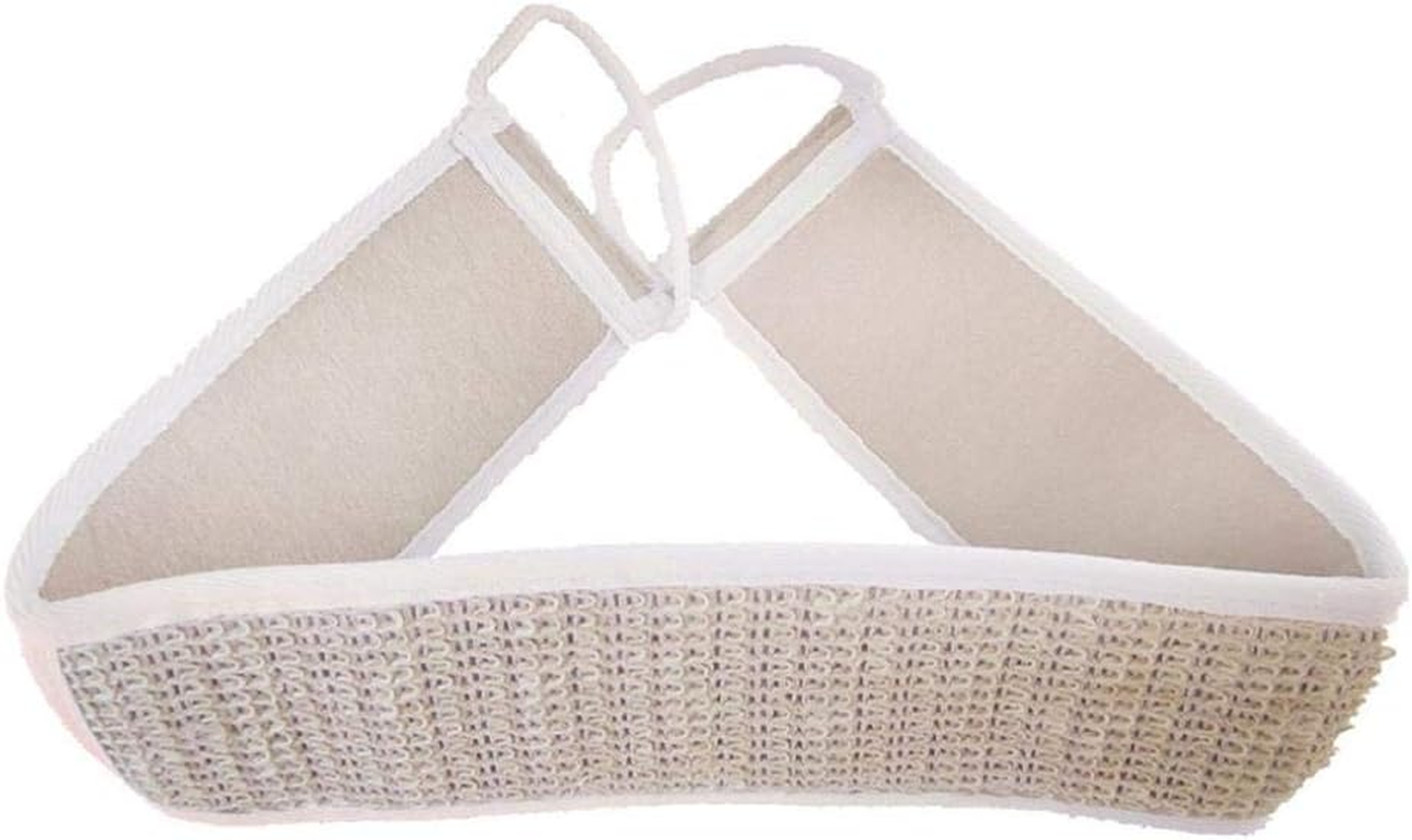 Natural Loofah Bath Rub Brush Exfoliate Pull Back Strip Rub Back Belt Chopping Band Bath Towel image number 3