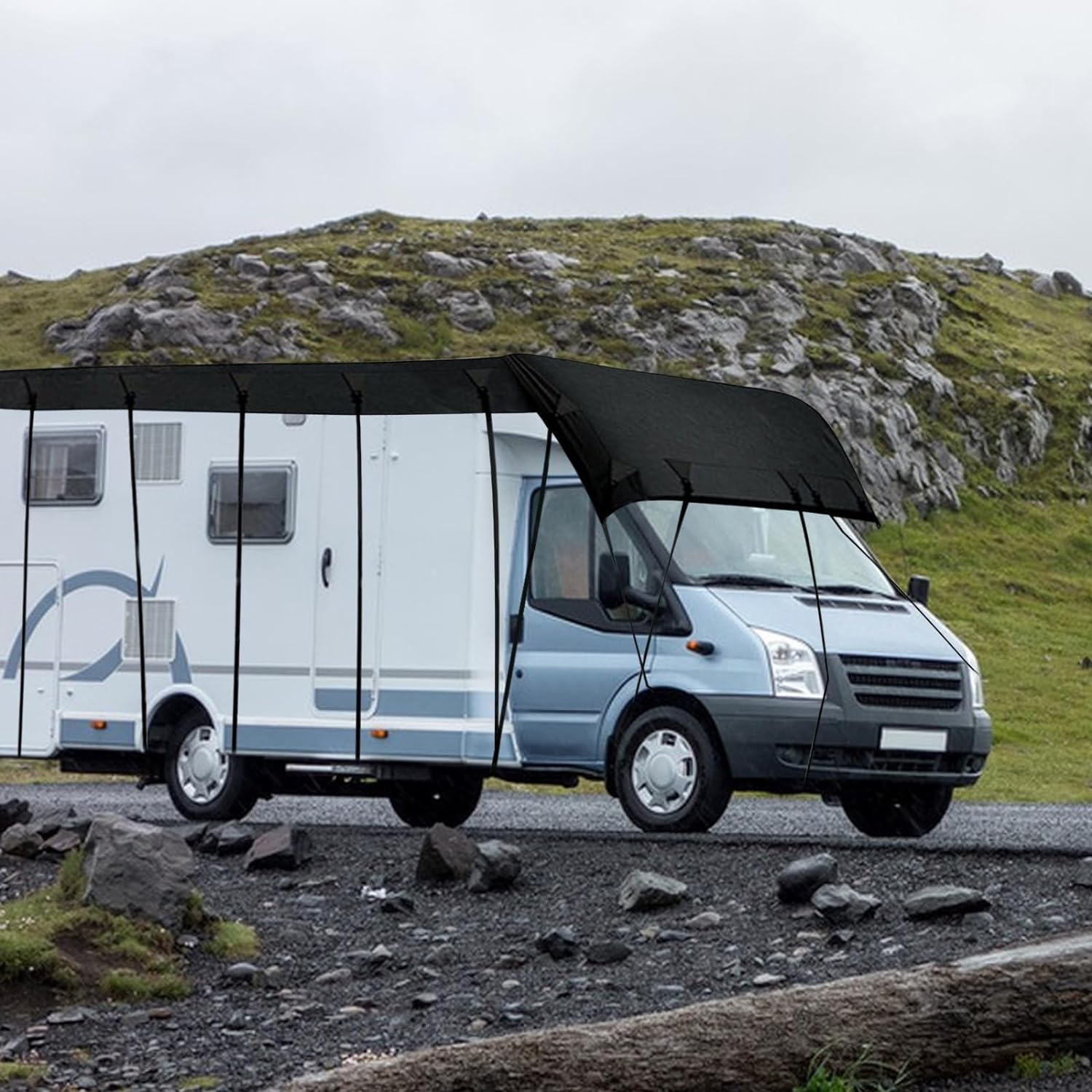 Waterproof Caravan Cover, 210D Oxford Cloth Motorhome Top Cover, Caravan Protective Roof Cover, Waterproof Motorhome Roof Cover, Roof Protection Tarpaulin Cover Tarpaulin (7.5 X 3 M) image number 5